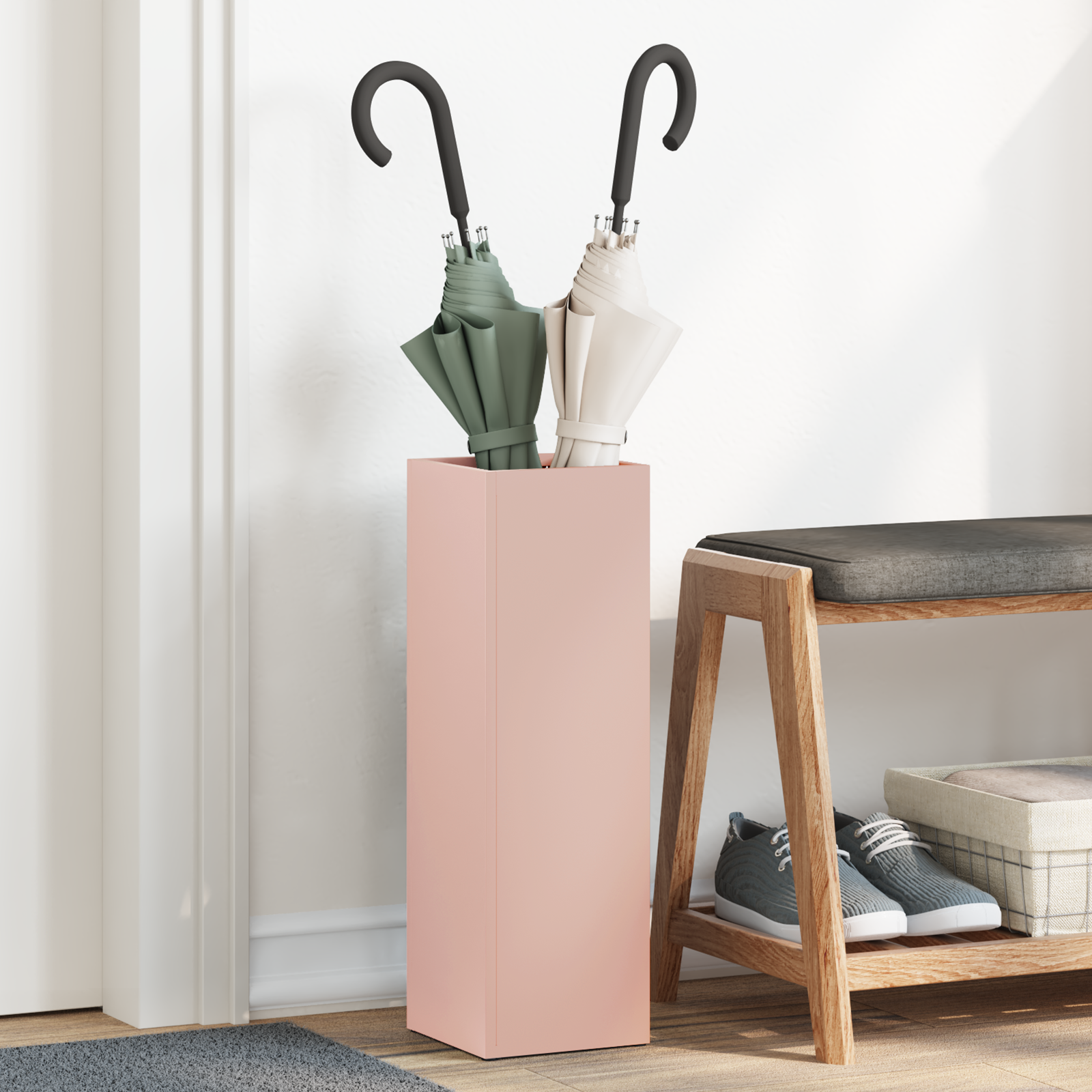 Parasolvoet Roze 15,5×15,5×49 cm Staal