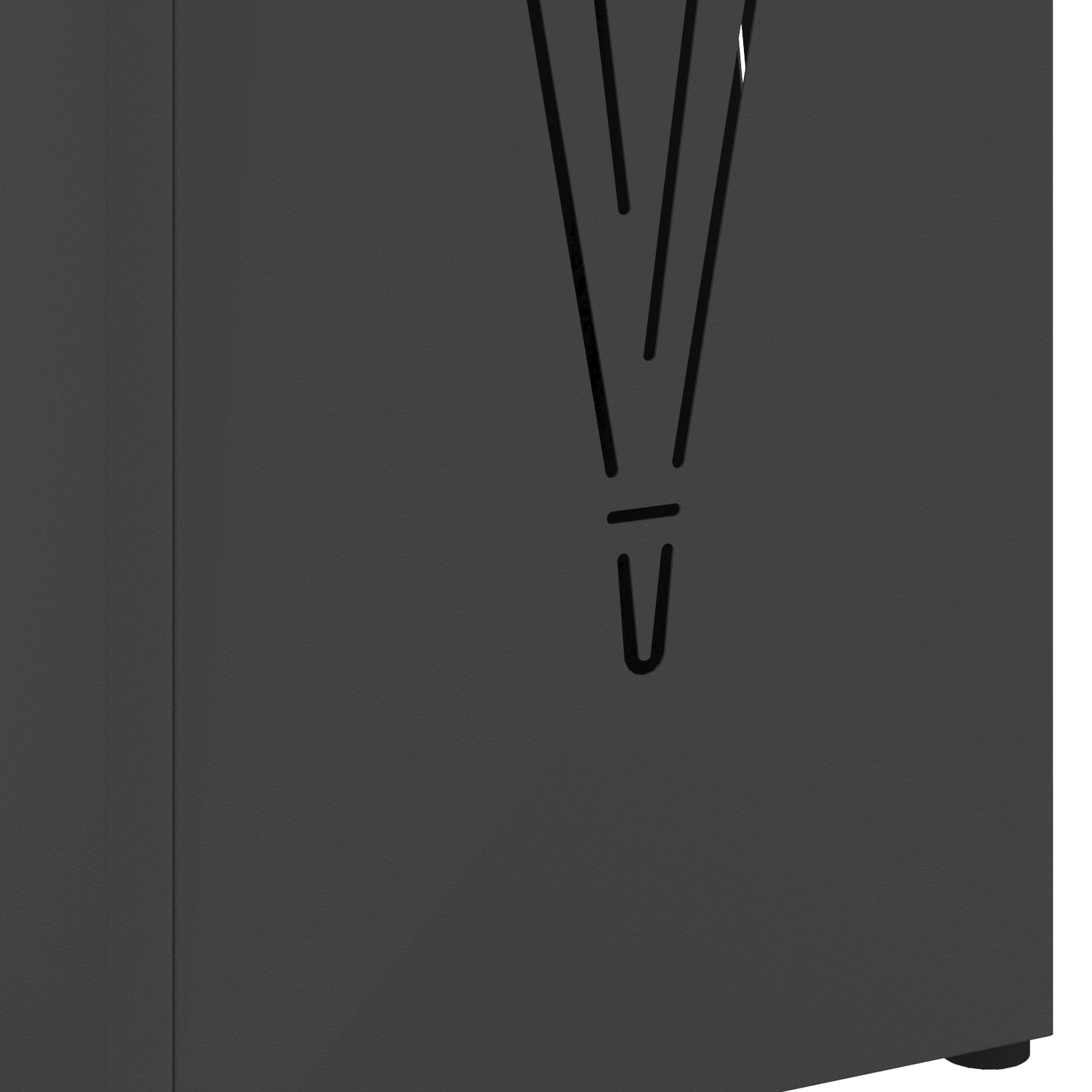 Umbrella Stand Black Steel Medium Black Umbrella Stand - Image 5