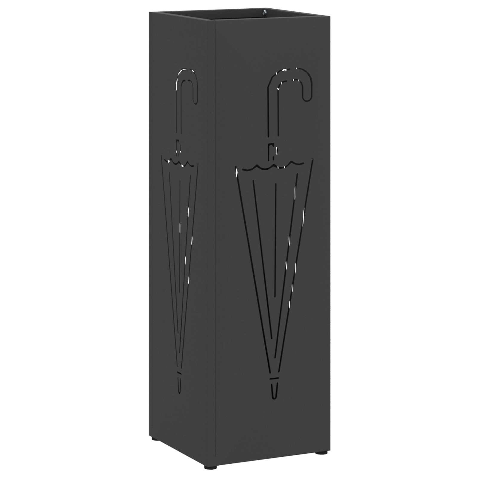 Umbrella Stand Black Steel Medium Black Umbrella Stand - Image 2
