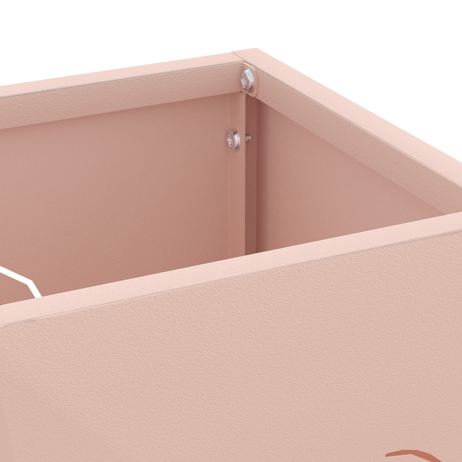 Umbrella Stand Pink Metal Medium Rectangular Modern - Image 4