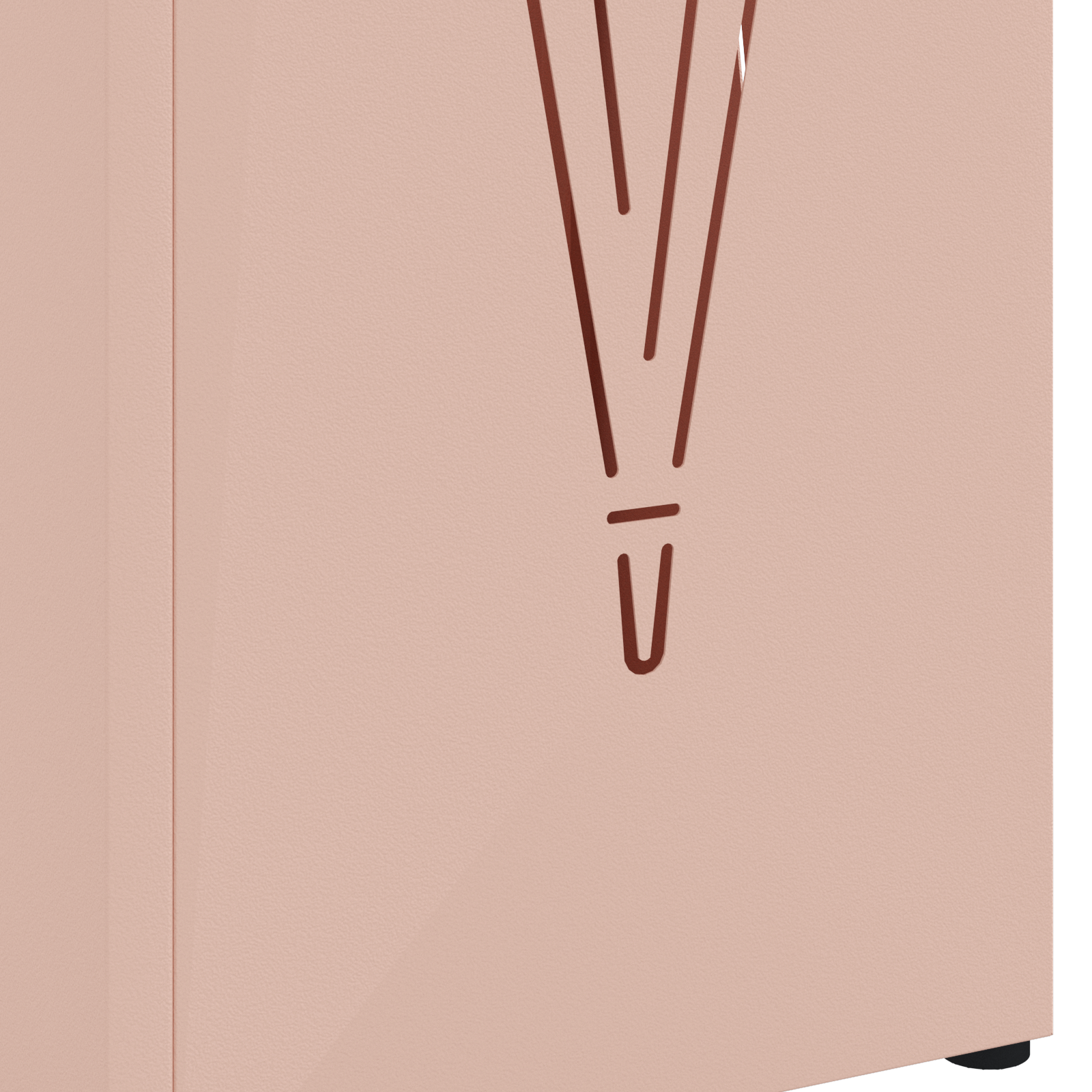 Umbrella Stand Pink Metal Medium Rectangular Modern - Image 5