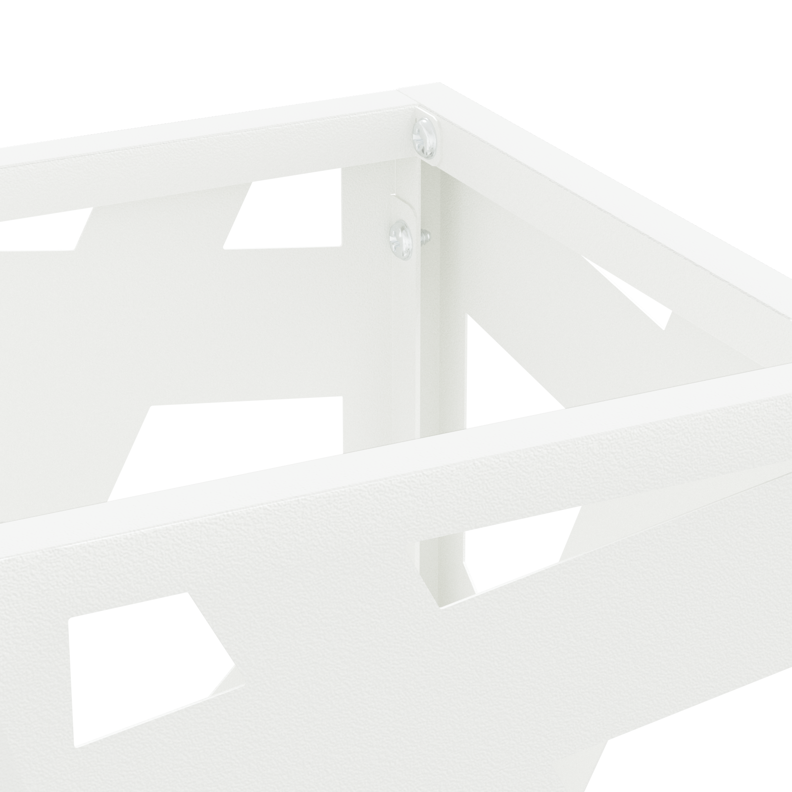 Umbrella Stand White Metal Standard Umbrella Stand Rectangular - Image 4