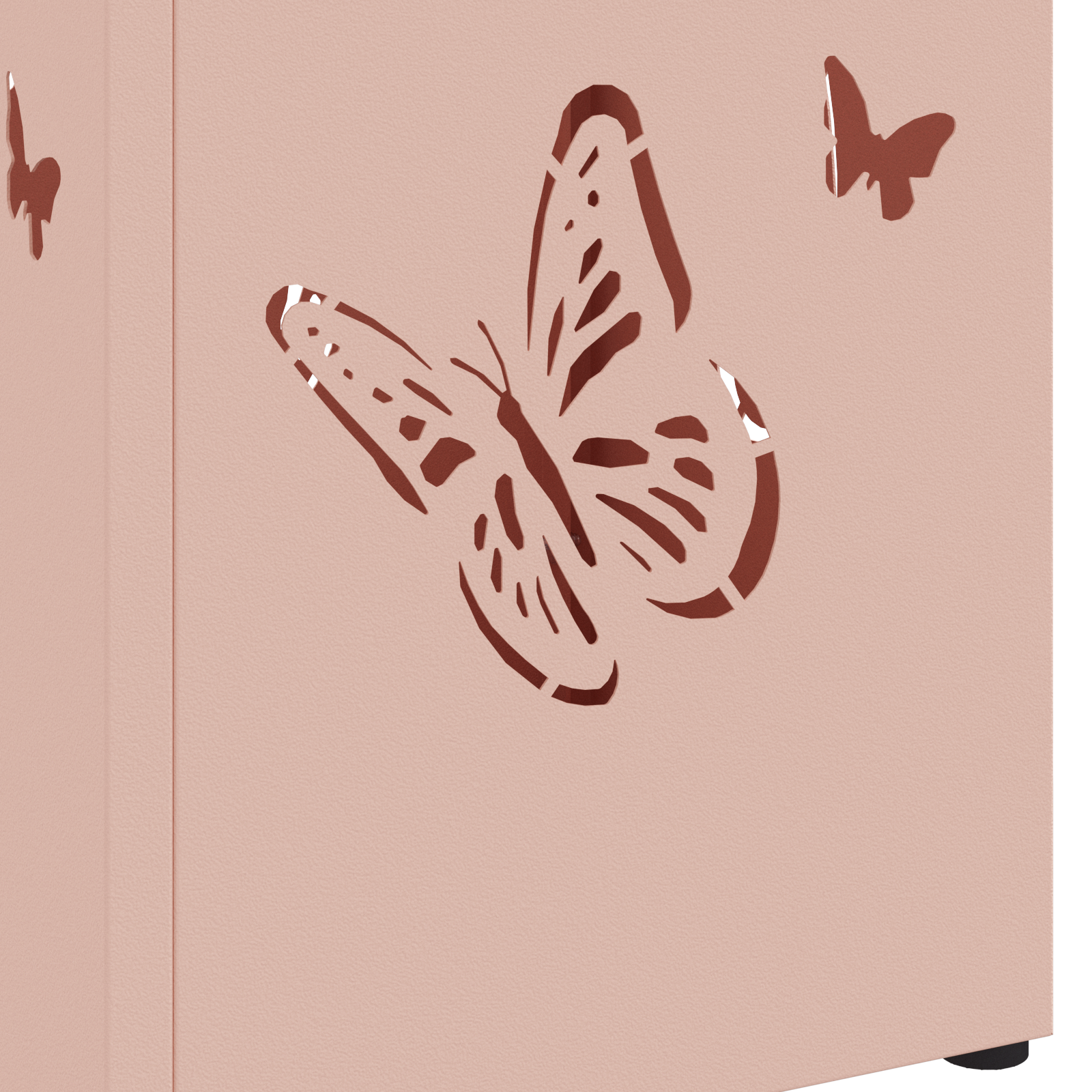 Umbrella Stand Pink Metal Medium Decorative Inlays - Image 5