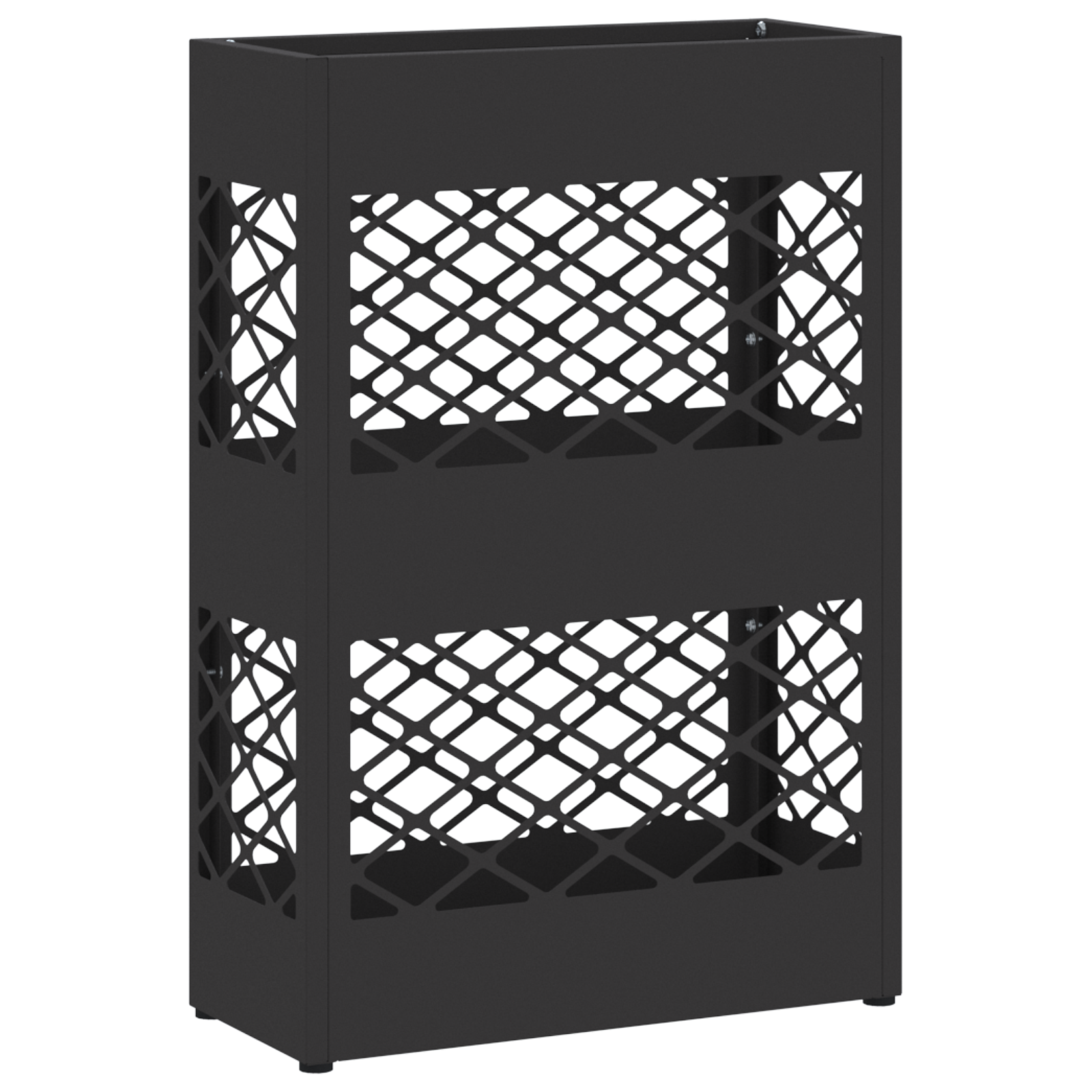  vidaXL Fekete Ernyőtartó - 28x12x41 cm Acél akciós termékkép 1