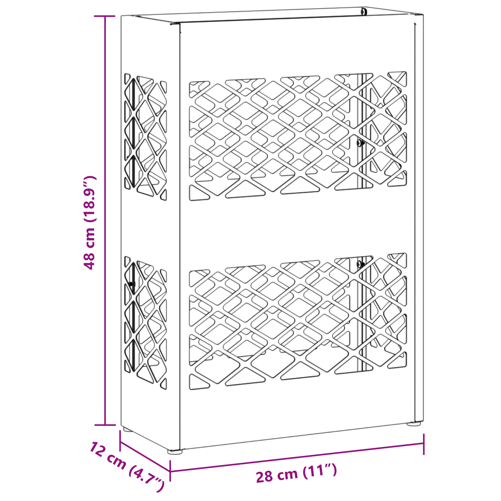 Umbrella Stand Anthracite Metal Medium Umbrella Stand - Image 7