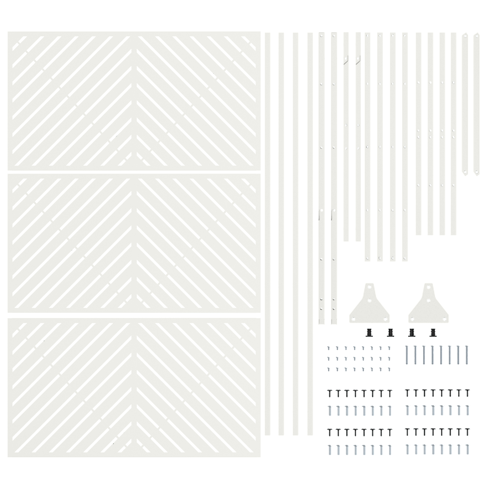 Metal Fence Panel White Metal Medium Durable - Image 5