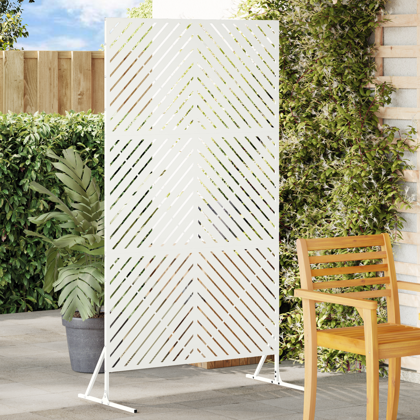 Metal Fence Panel White Metal Medium Durable