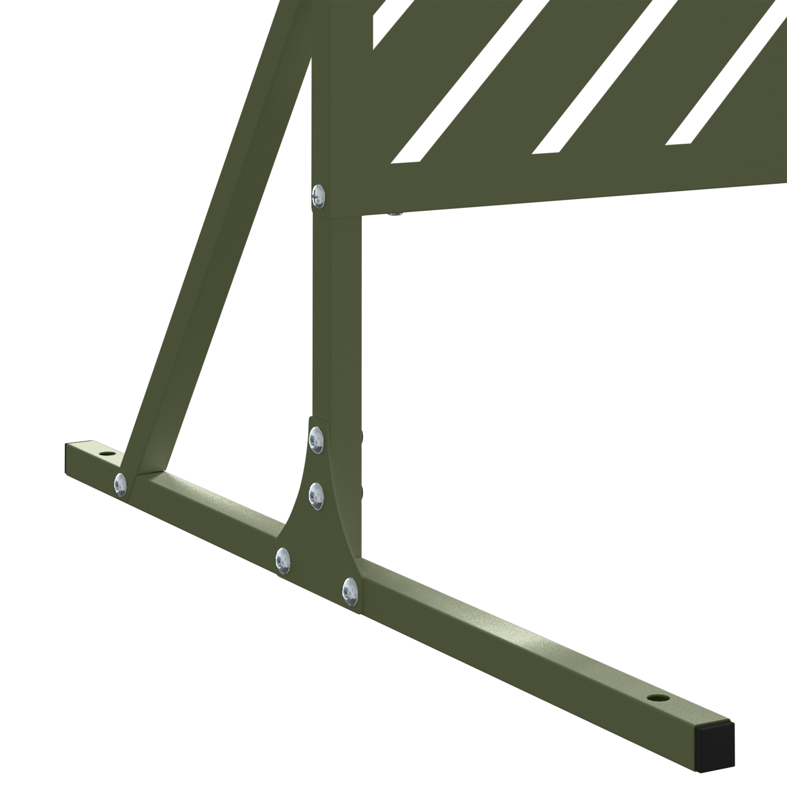 Metal Fence Panel Olive Green Metal Large Pattern - Image 4