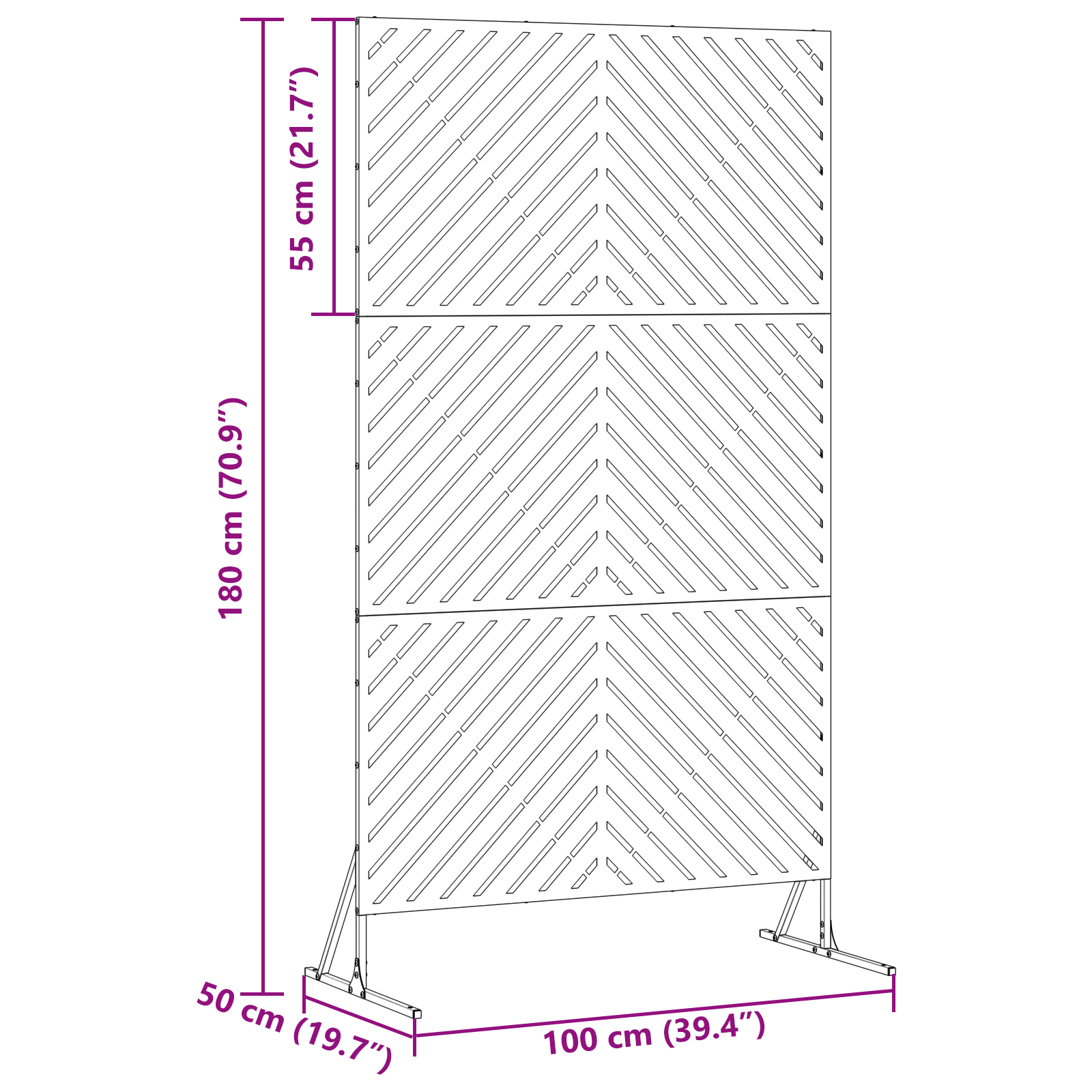 Galvanised Steel Fence Panel Galvanised steel Large - Image 7