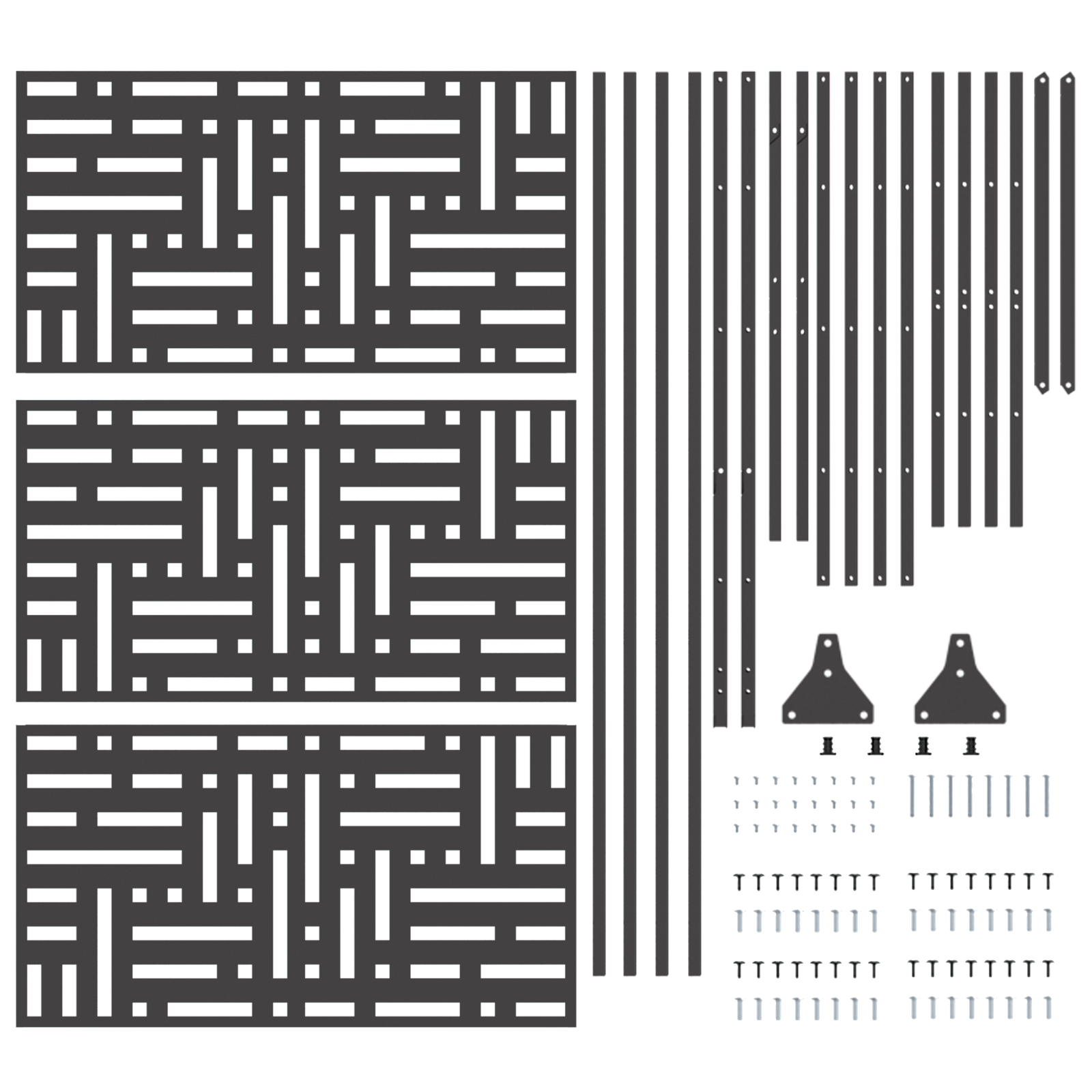 Privacy Screen 180 cm Black Steel - Image 5