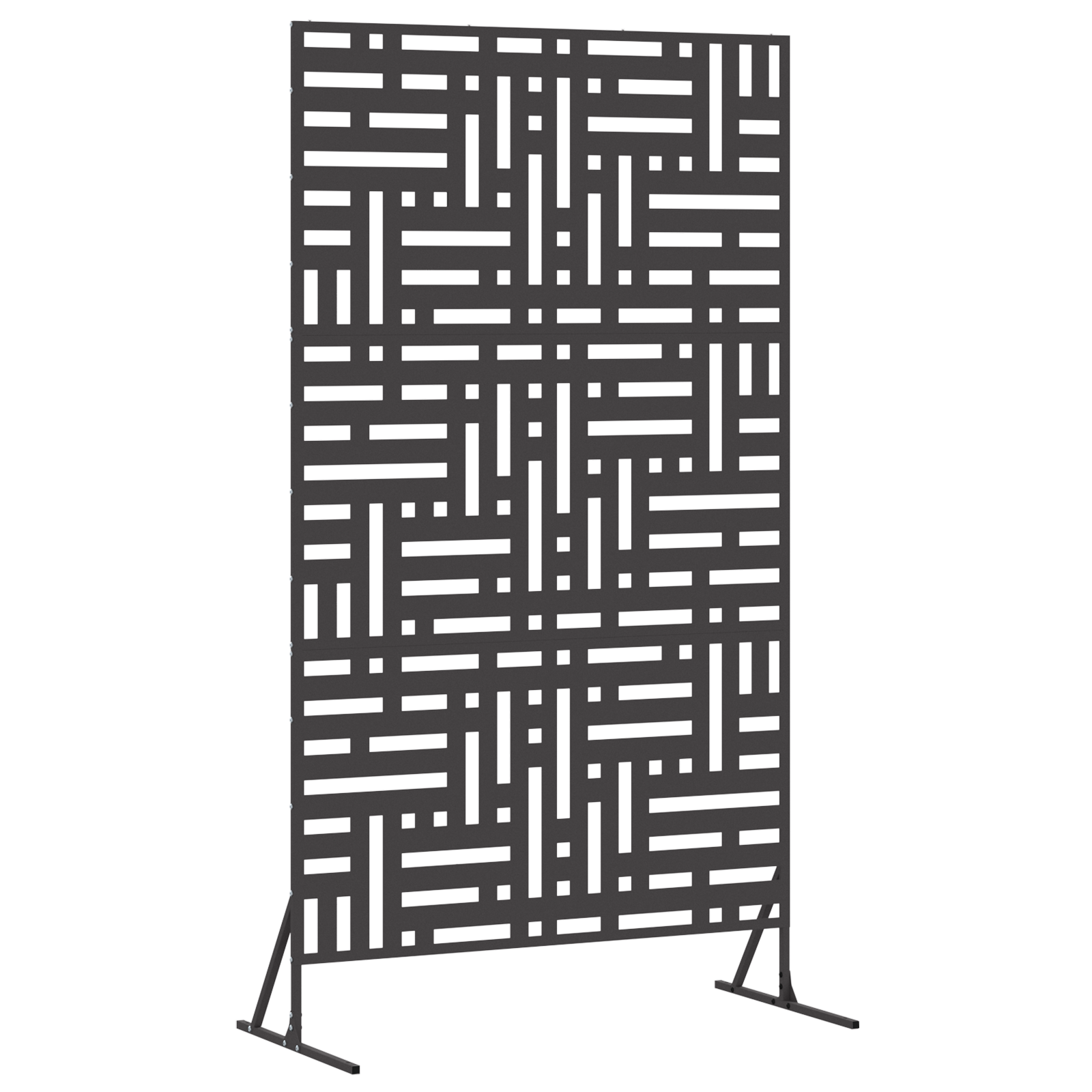 Privacy Screen 180 cm Black Steel - Image 2