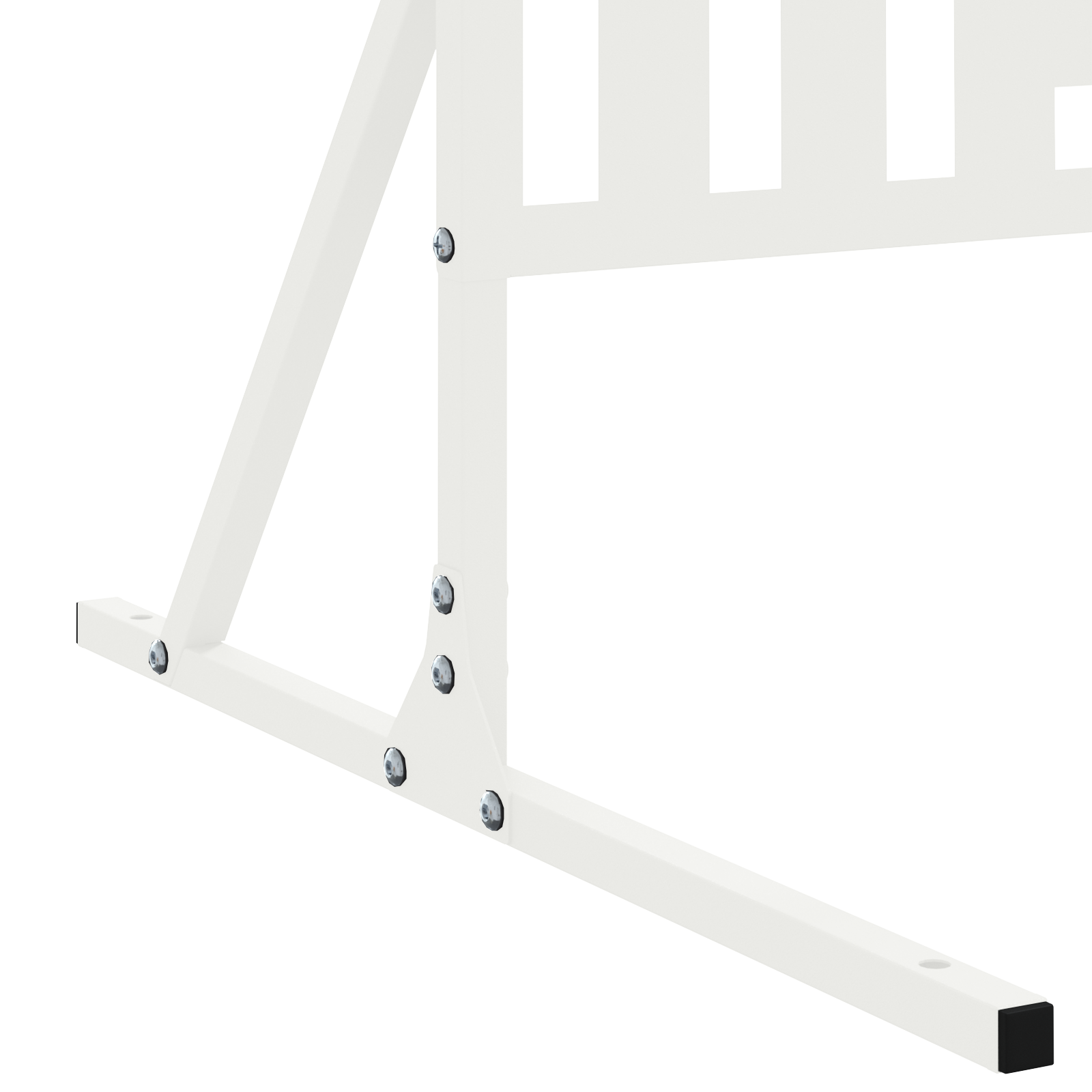 Large Metal Fence Panel White Powder-Coated Steel Decorative Inlays - Image 4