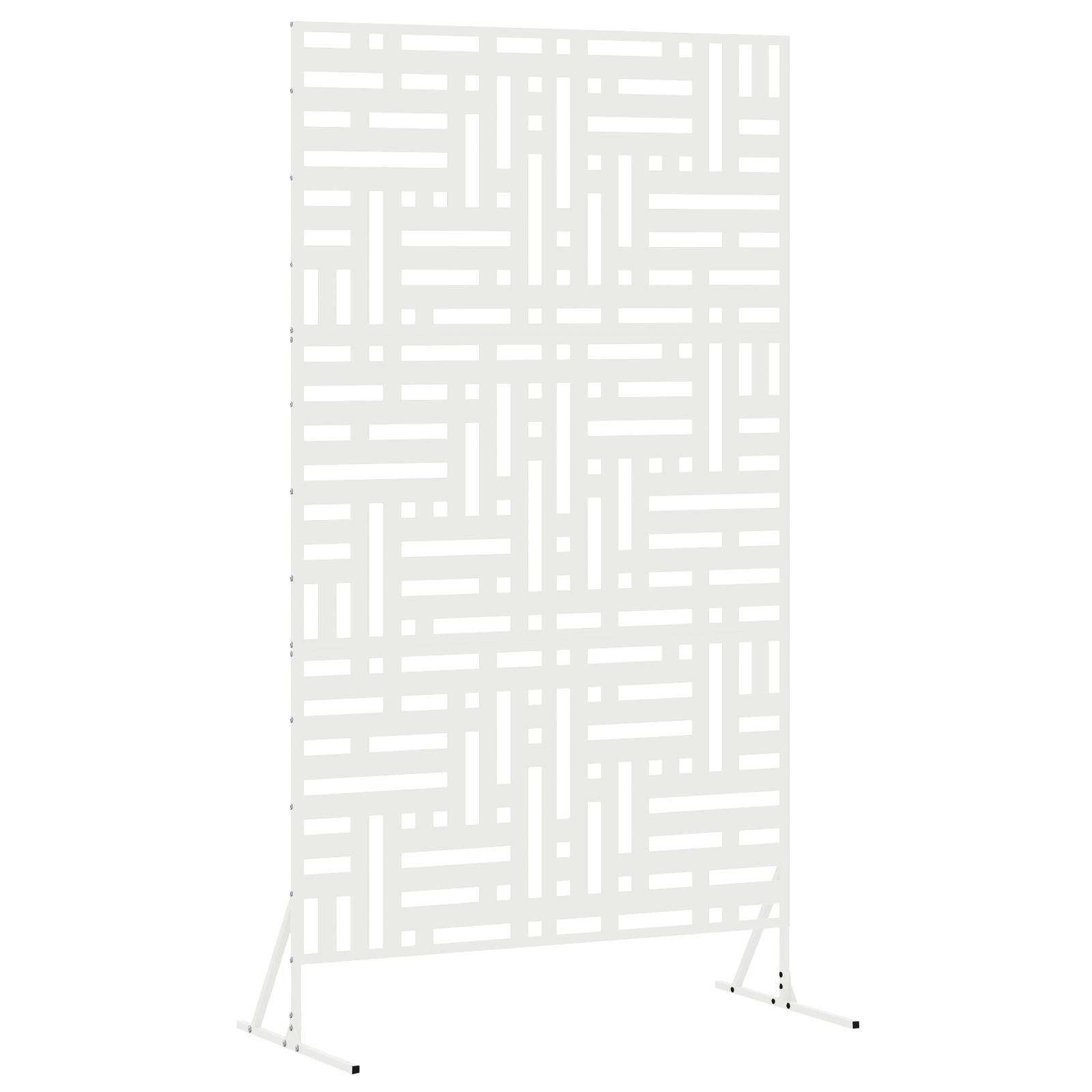  vidaXL Magánképernyő Fehér 100x50x180 cm Acél akciós termékkép 1