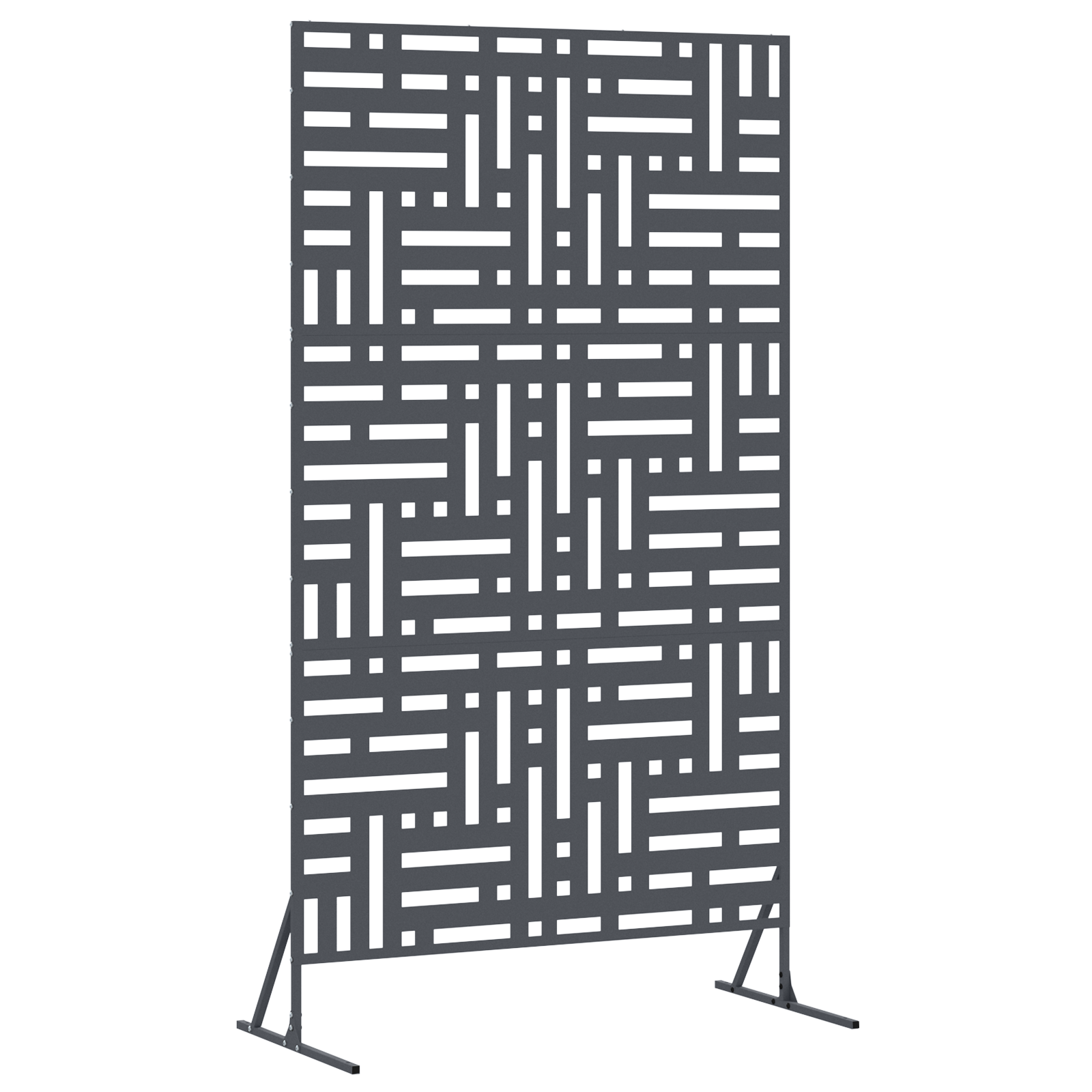  vidaXL Magánéletet Védő Képernyő Antracit 100x50x180 cm Acélból akciós termékkép 1
