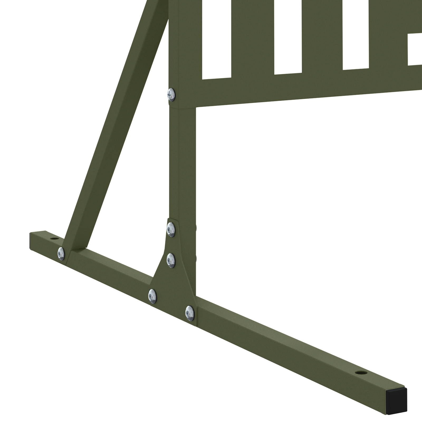 Metal Fence Panel Olive green Metal Large Pattern - Image 4