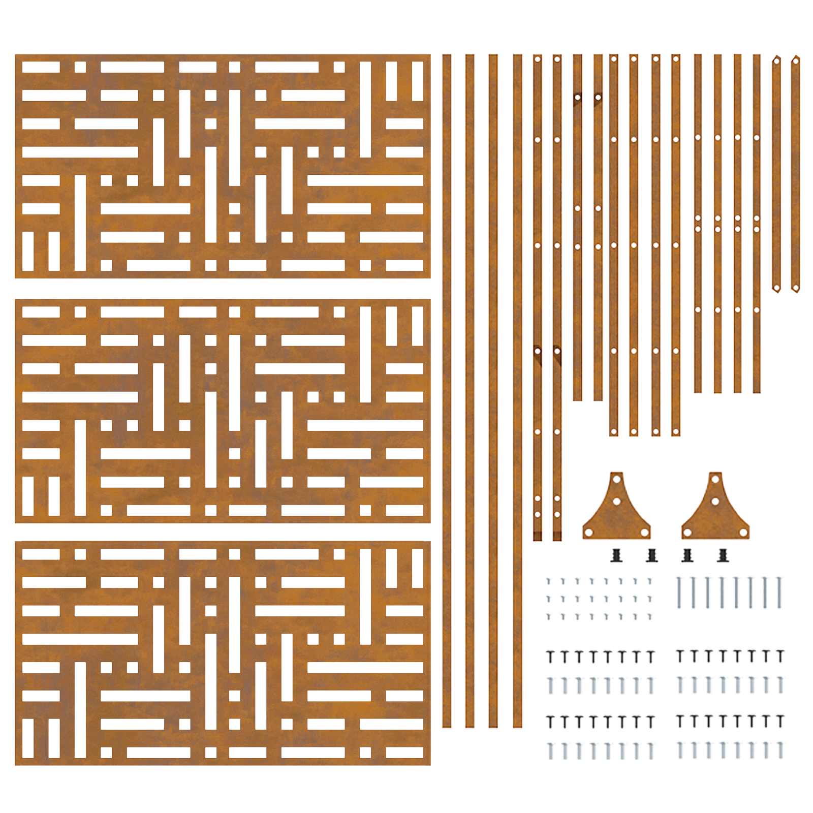 Privacy Screen 180 cm Weathering Steel - Image 6