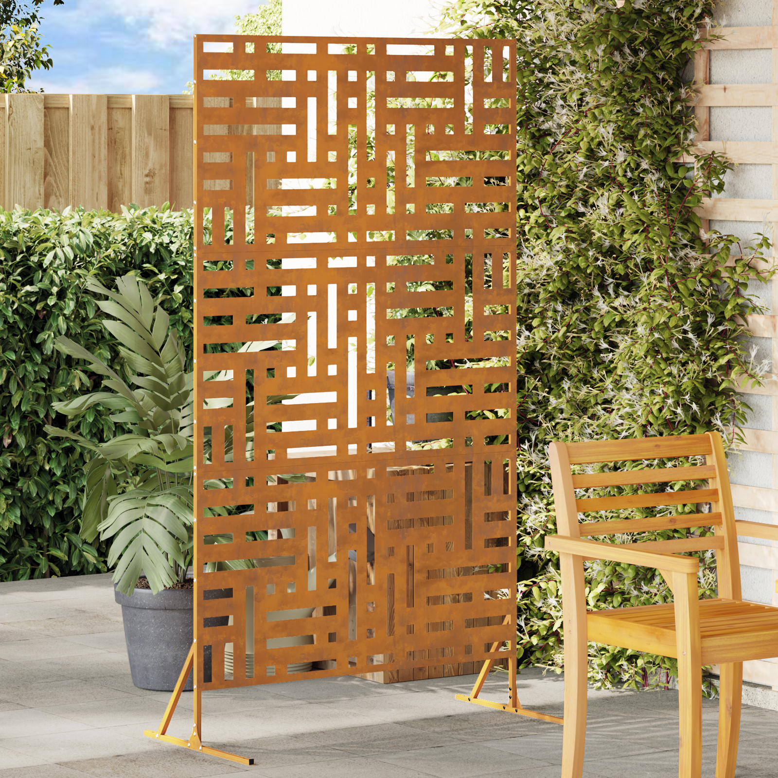 Privacy Screen 180 cm Weathering Steel