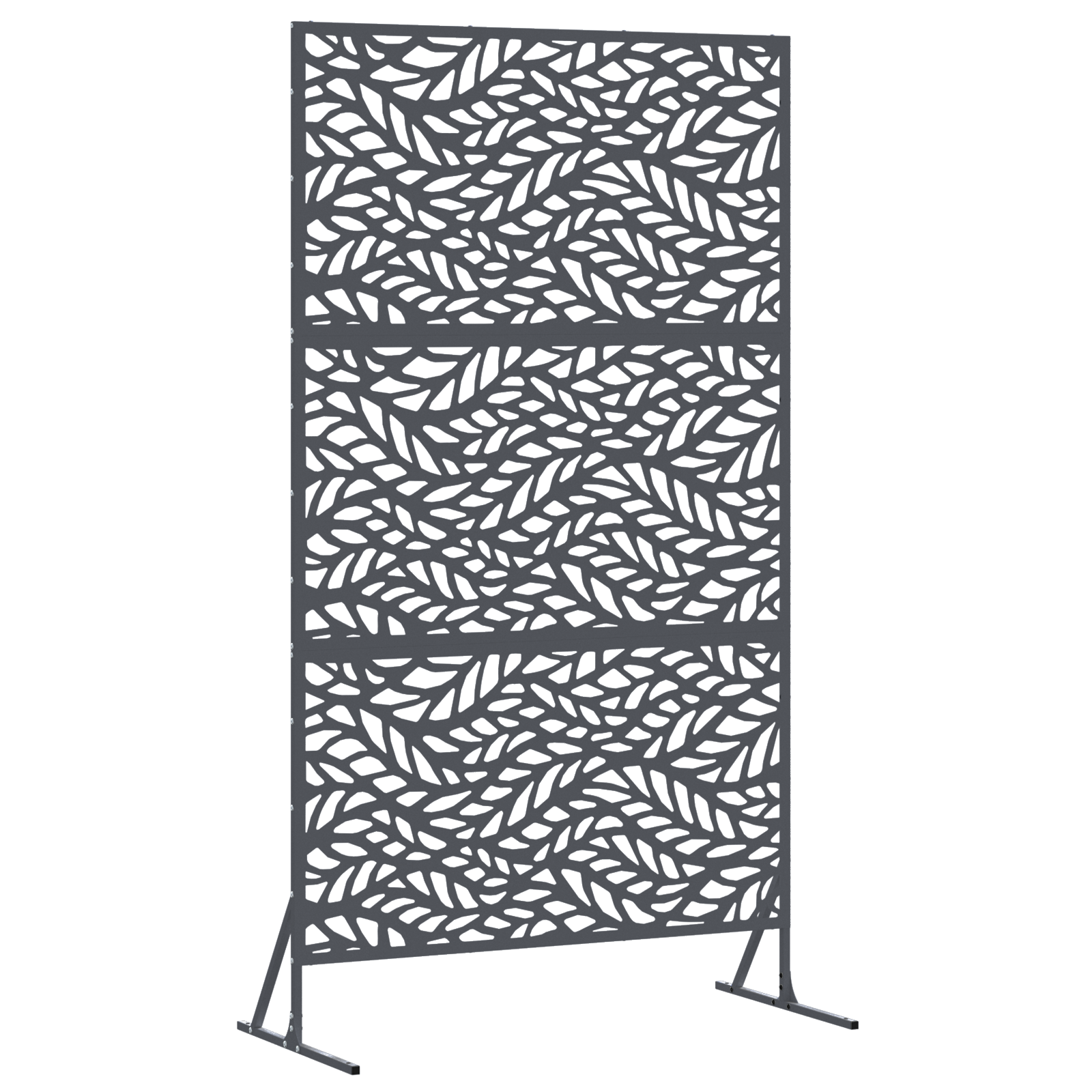  vidaXL Magánképernyő, antracit, 100x50x180 cm, acélból akciós termékkép 1