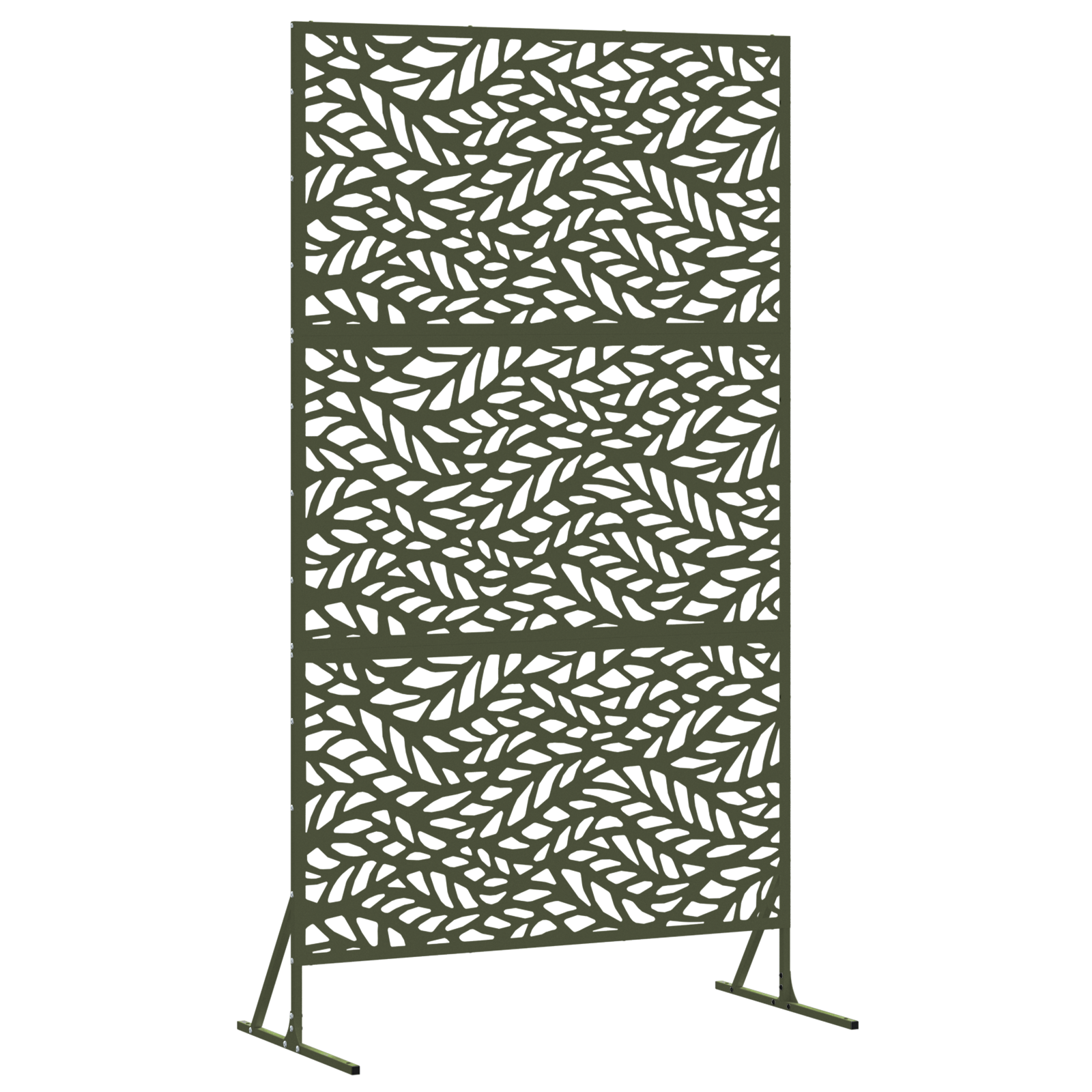  vidaXL Olívazöld Magánélet Védő Panel 100x50x180 cm Acél akciós termékkép 1