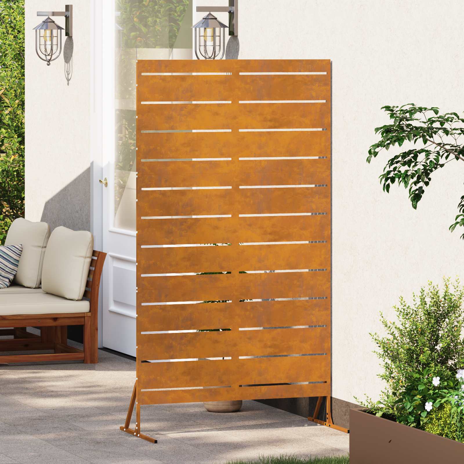 Privacy Screen 180 cm Weathering Steel - Image 3