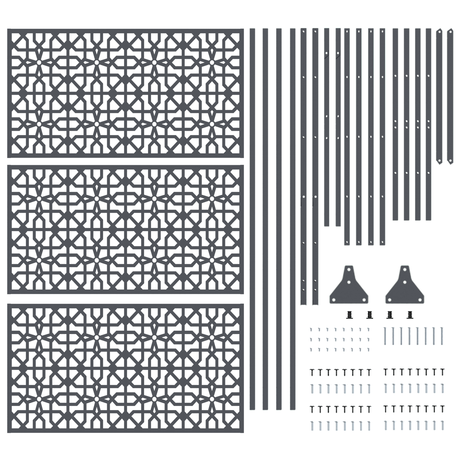 Powder-Coated Fence Panel Anthracite Powder-Coated Steel - Image 5