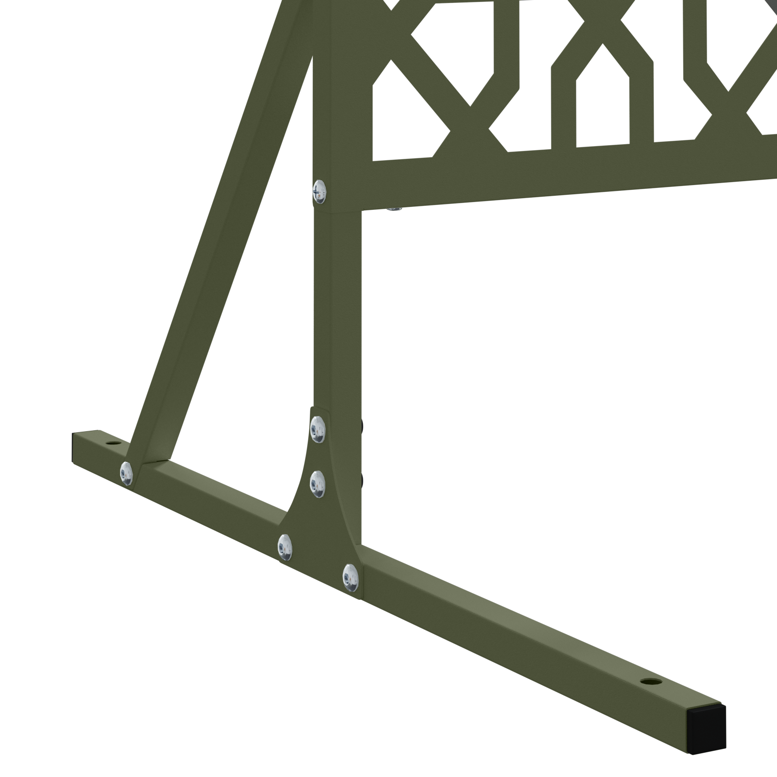 Metal Fence Panel Olive green Metal Large Decorative Inlays - Image 4