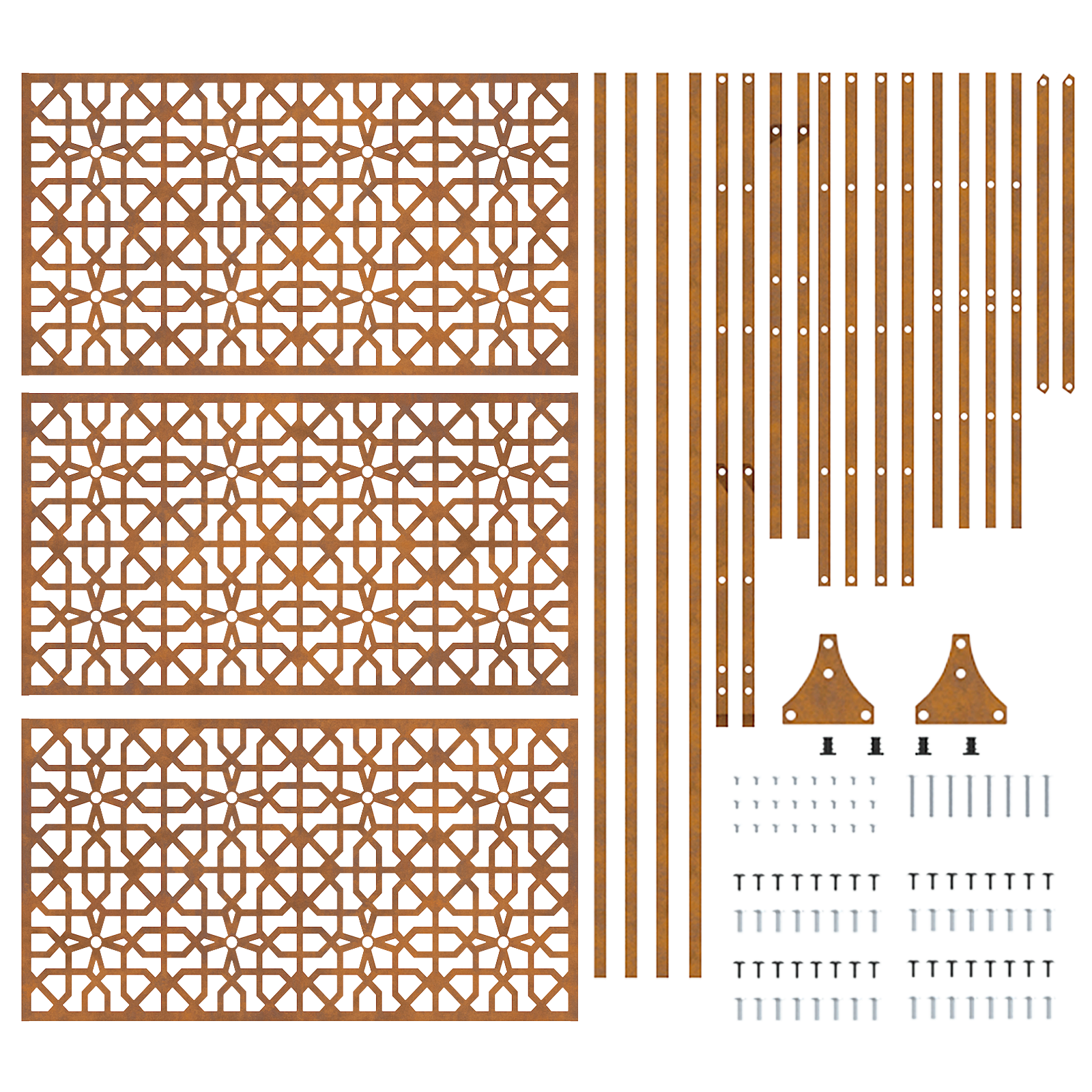 Weathering Steel Fence Panel Weathering steel Medium Pattern - Image 6