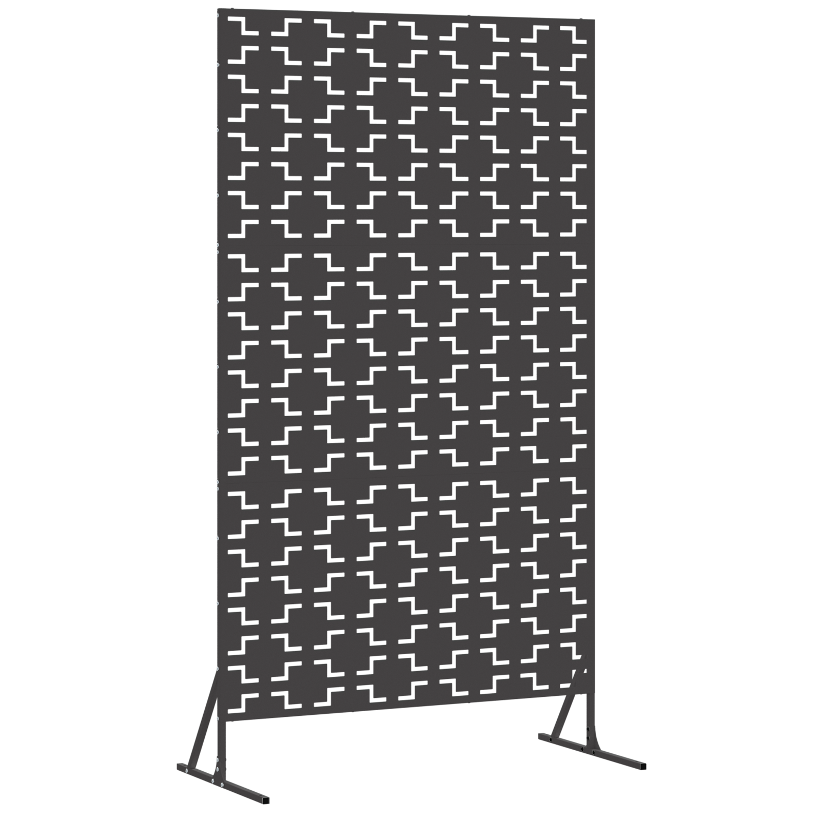  vidaXL Magánélet Védő Fekete 100x50x180 cm Acél akciós termékkép 1