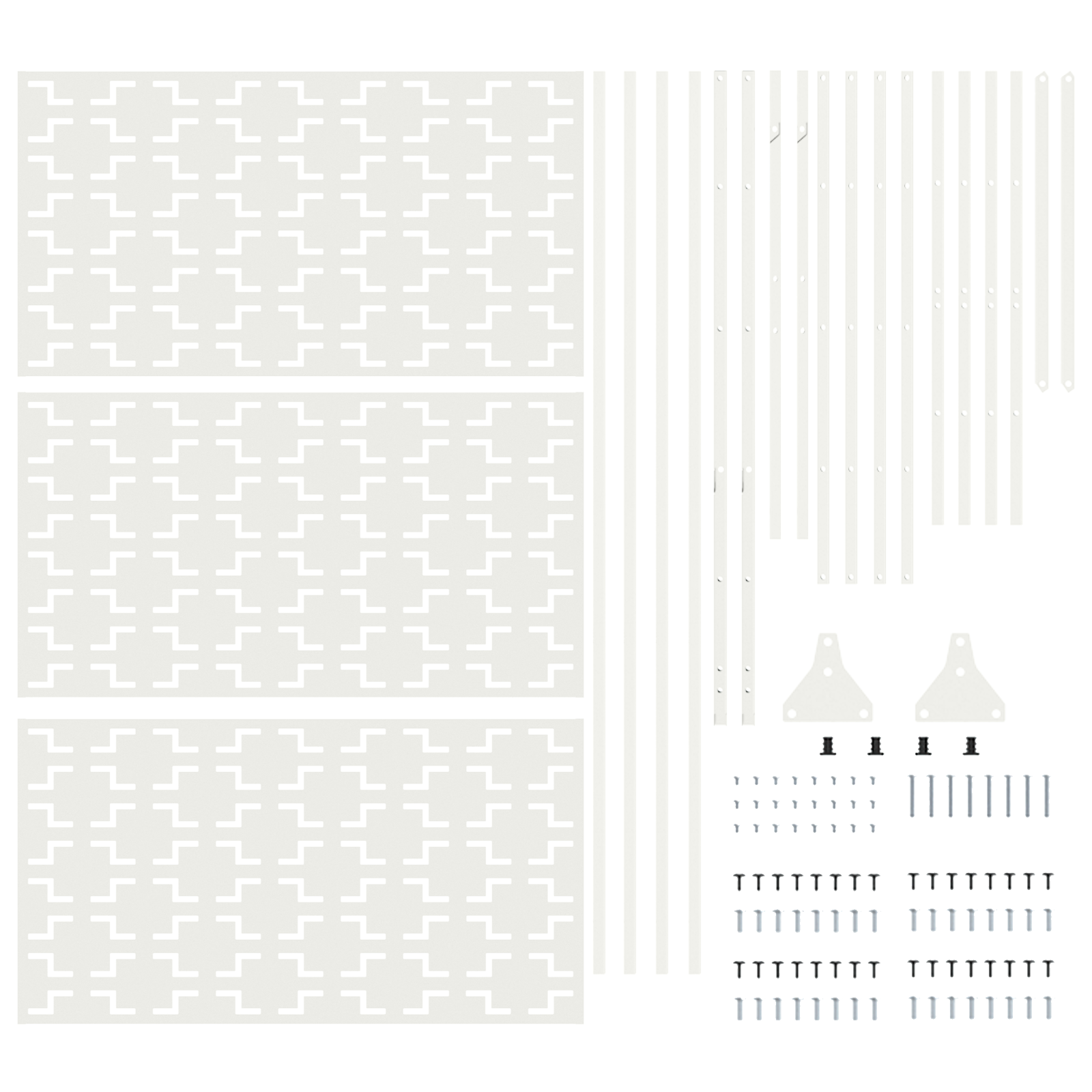 Metal Fence Panel White Metal Large Decorative Inlays - Image 5