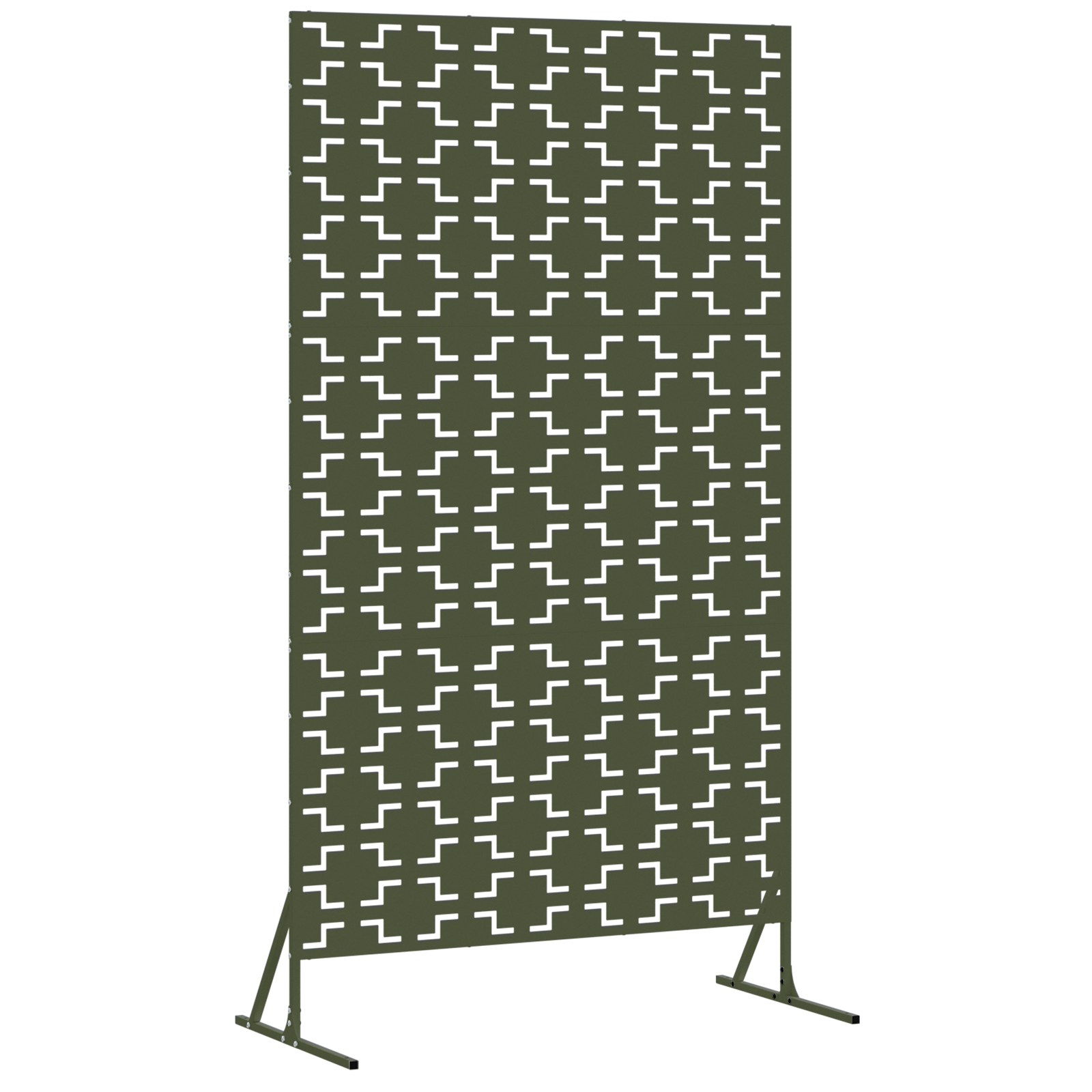  vidaXL Magánéletvédő Képernyő Olívazöld 100x50x180 cm Acél akciós termékkép 1
