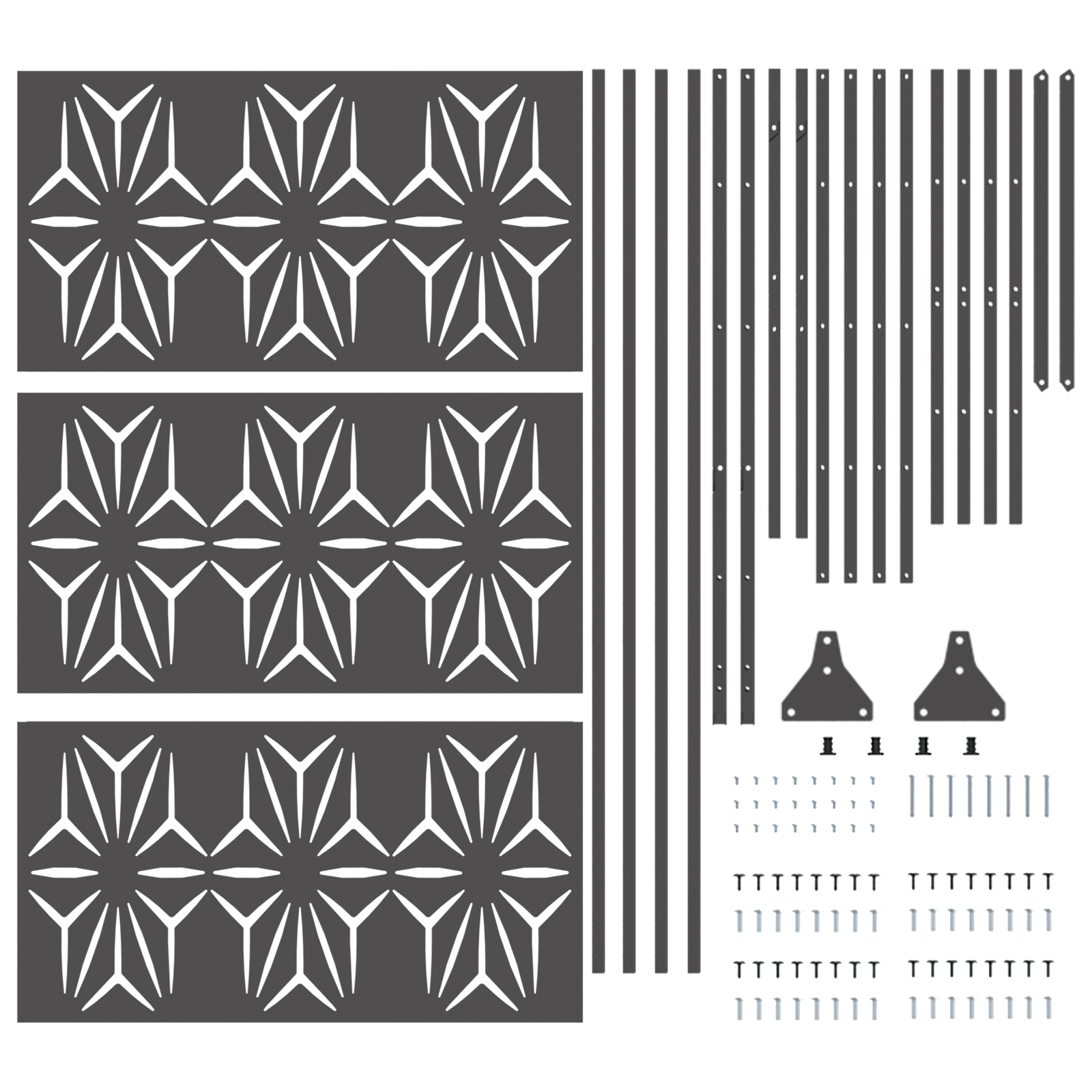 Metal Fence Panel Black Metal Large Decorative Inlays - Image 5