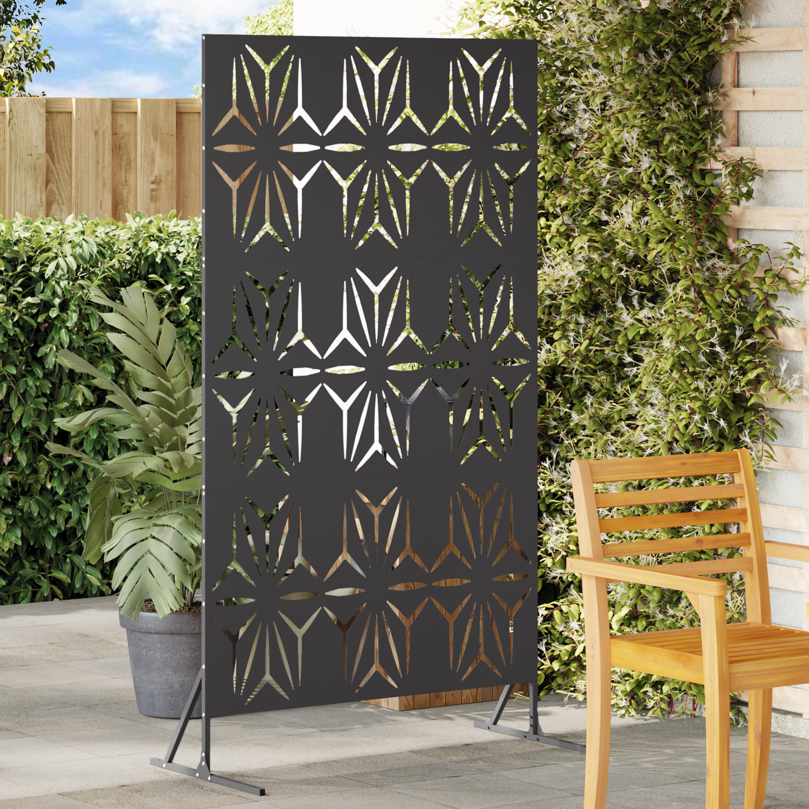 Metal Fence Panel Black Metal Large Decorative Inlays