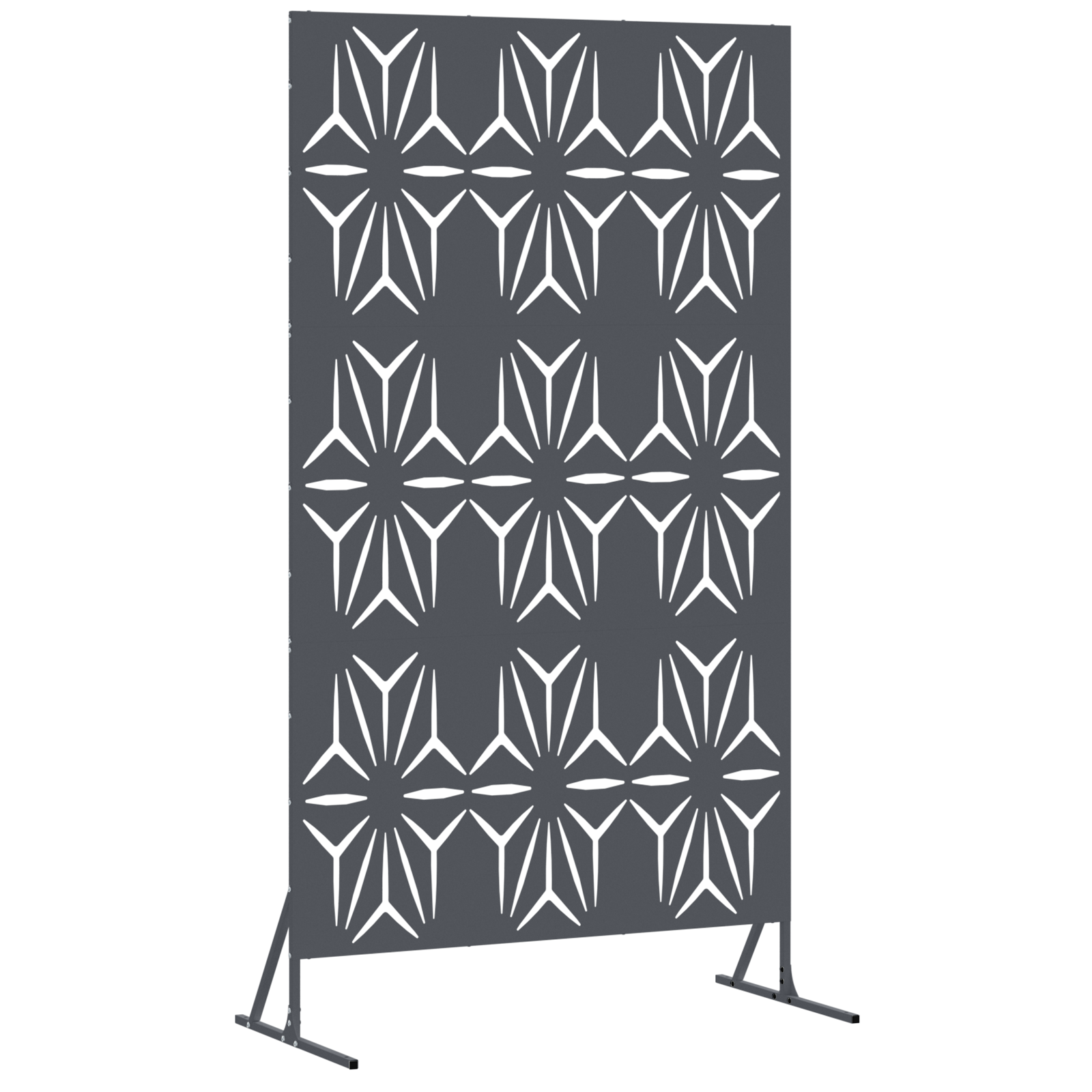  vidaXL Magánélet Védő Rács Antracit 100x50x180 cm Acélból akciós termékkép 1