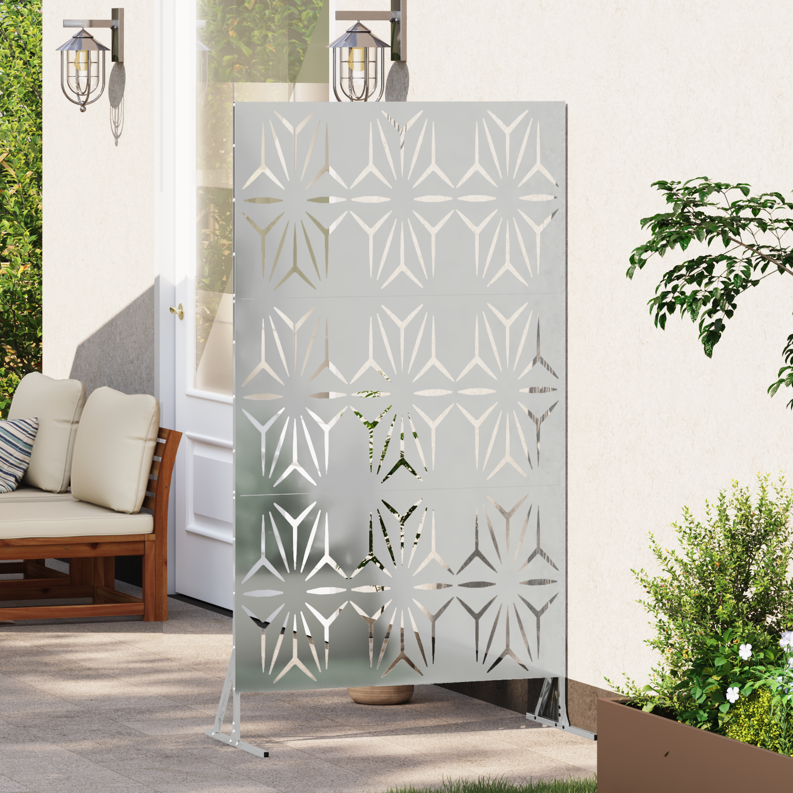 Galvanised Steel Fence Panel Galvanised steel Large - Image 3