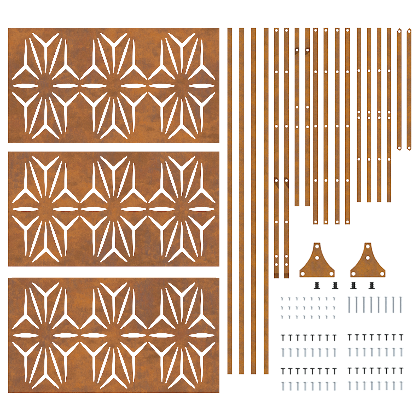 Metal Fence Panel Weathering steel Large Decorative Inlays - Image 6