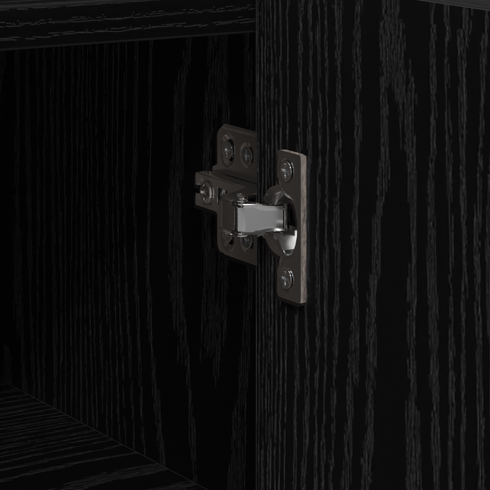 Sideboard Black Oak 45x35x75 cm Engineered Wood - Image 9