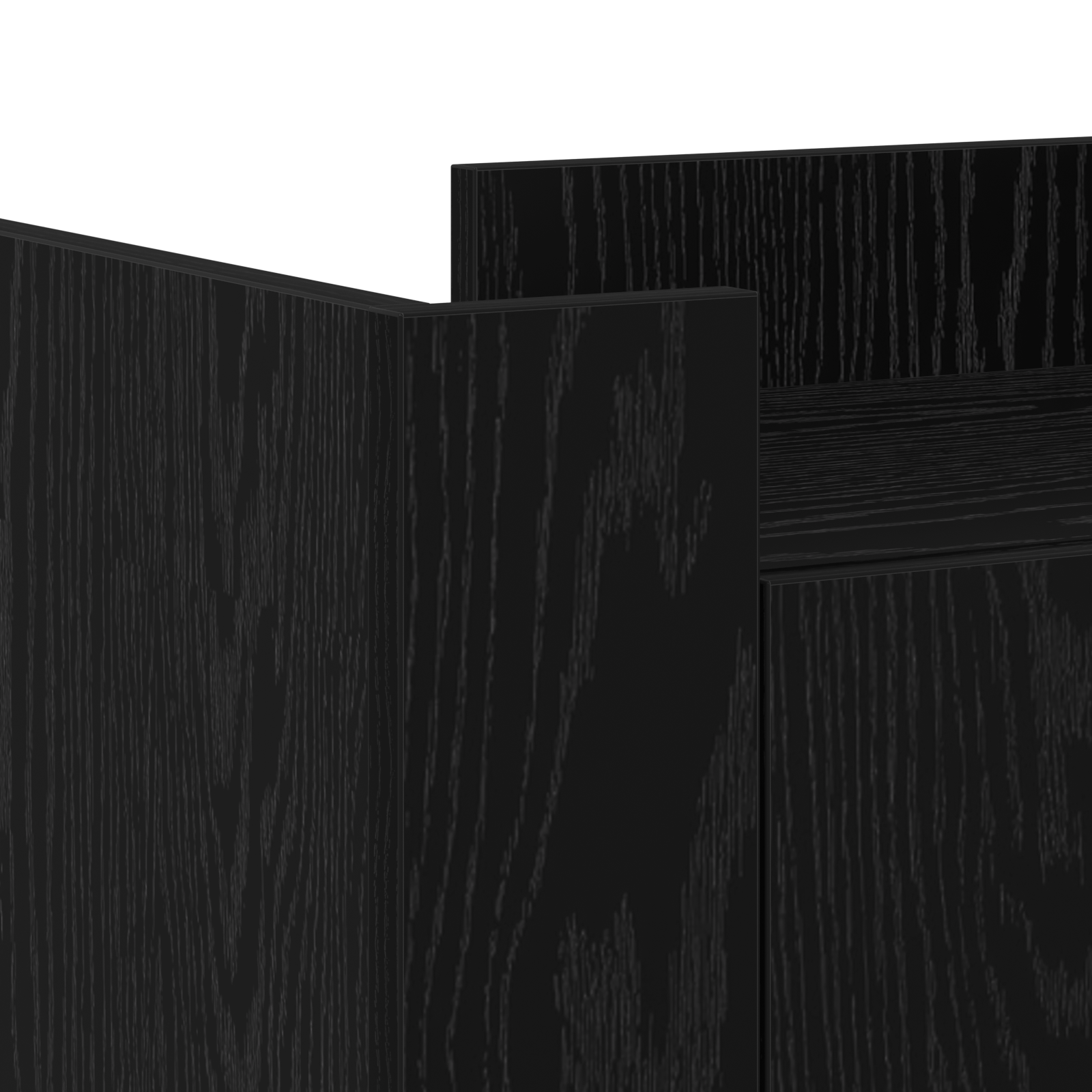 Sideboard Black Oak 45x35x75 cm Engineered Wood - Image 10