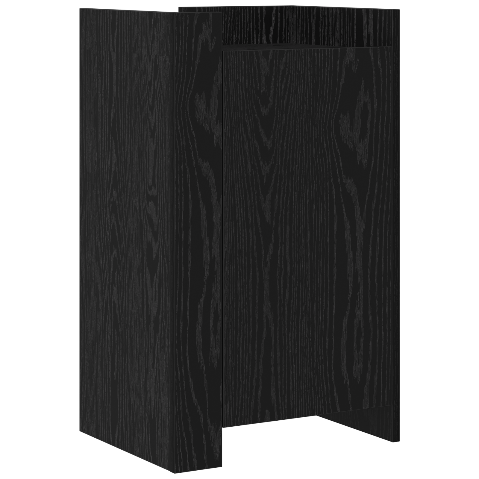 Sideboard Black Oak 45x35x75 cm Engineered Wood - Image 2