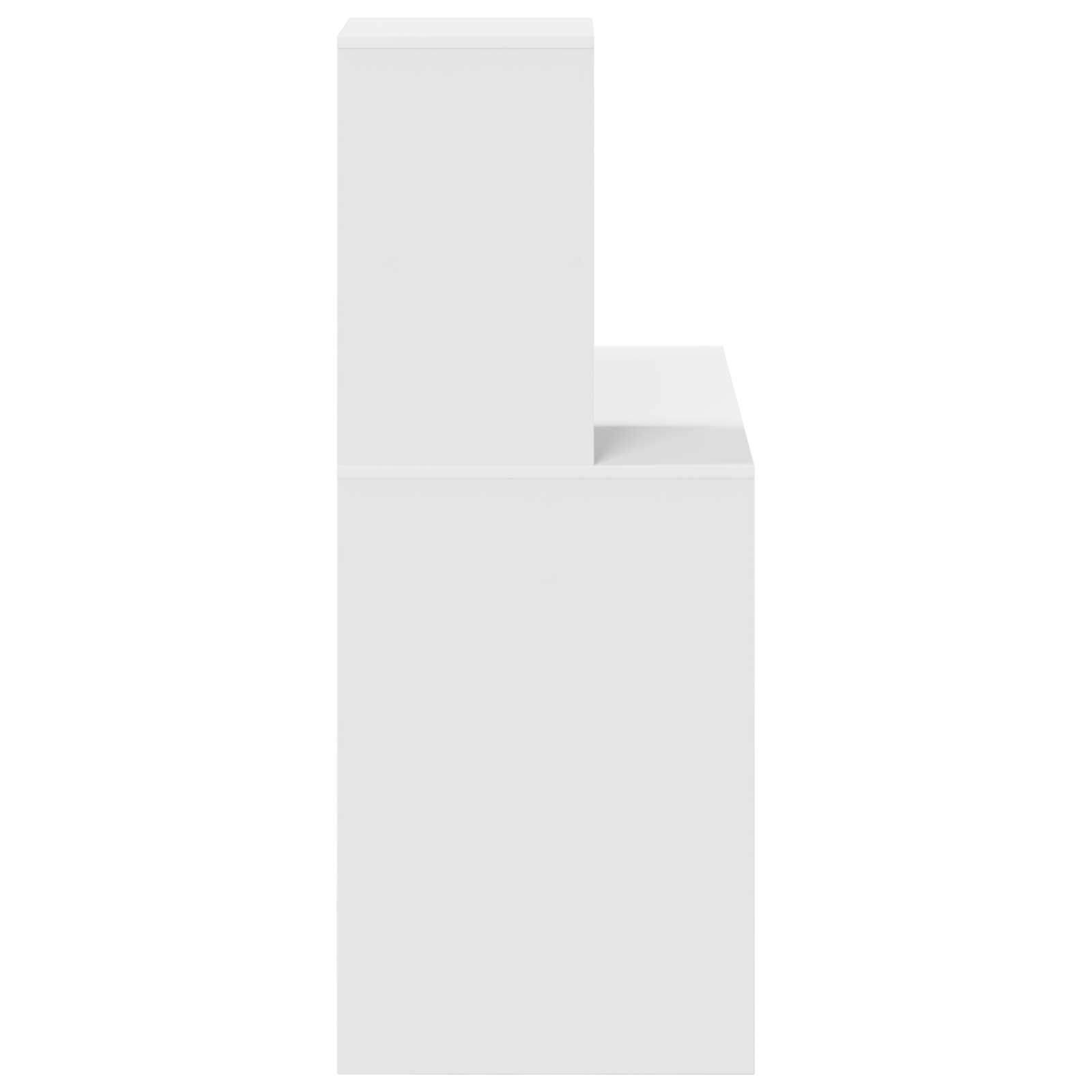 White Writing Desk White MDF Compact Decorative Inlays - Image 5