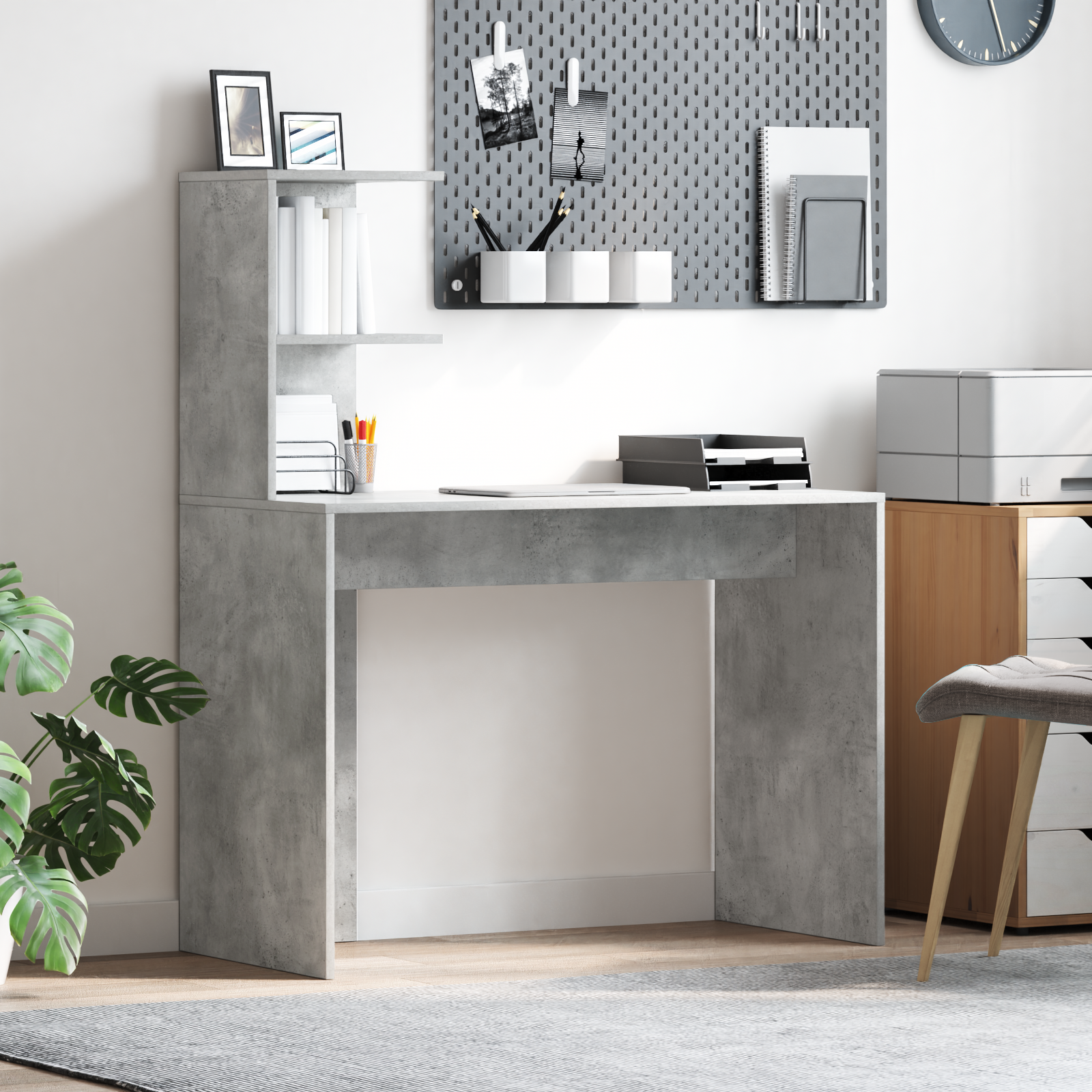 Concrete Grey Writing Desk Concrete grey