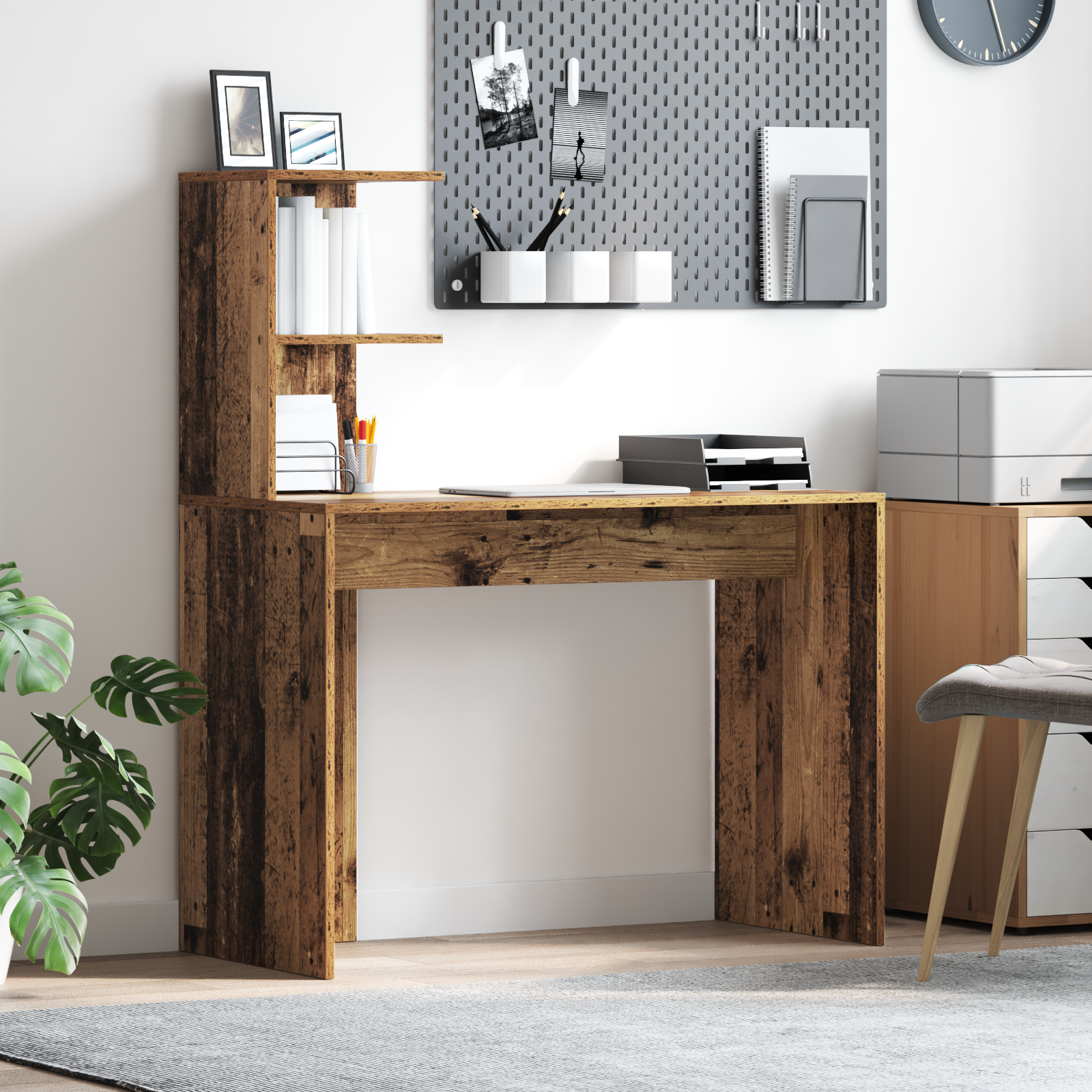Old Wood Writing Desk Old wood Wood Medium Minimalistic