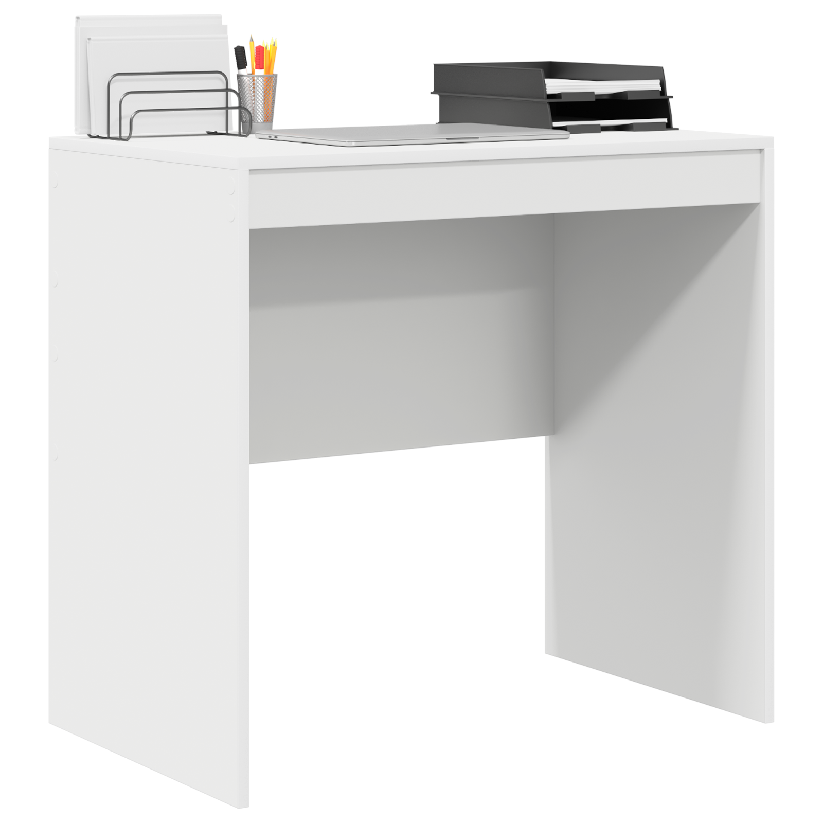 Desk White 80x50x76 cm Engineered wood - Image 3