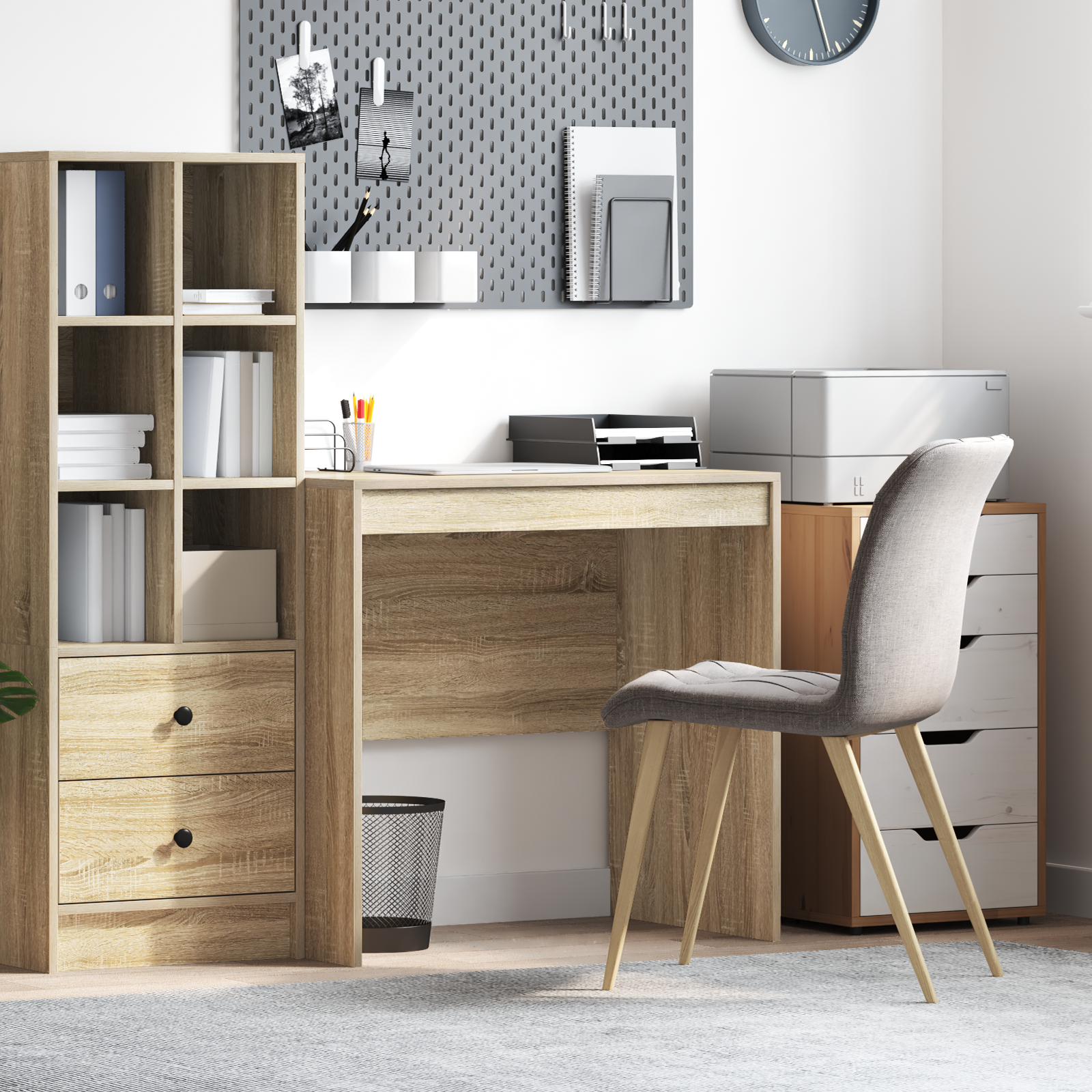 Desk Sonoma Oak 80x50x76 cm Engineered Wood