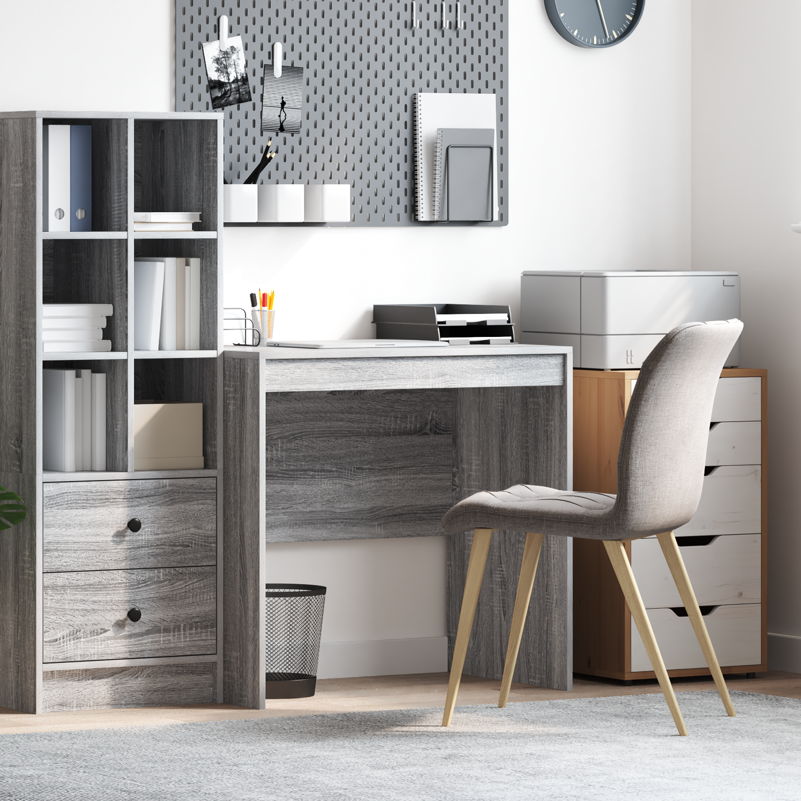 Desk Grey Sonoma 80x50x76 cm Engineered wood