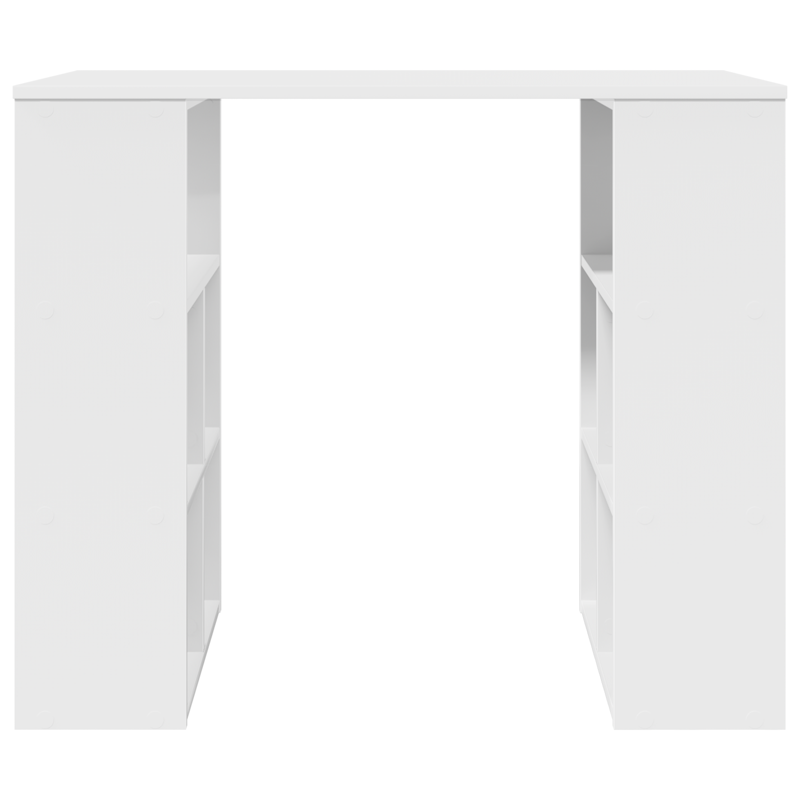 White Corner Desk White MDF Medium Storage White Corner Desk - Image 4