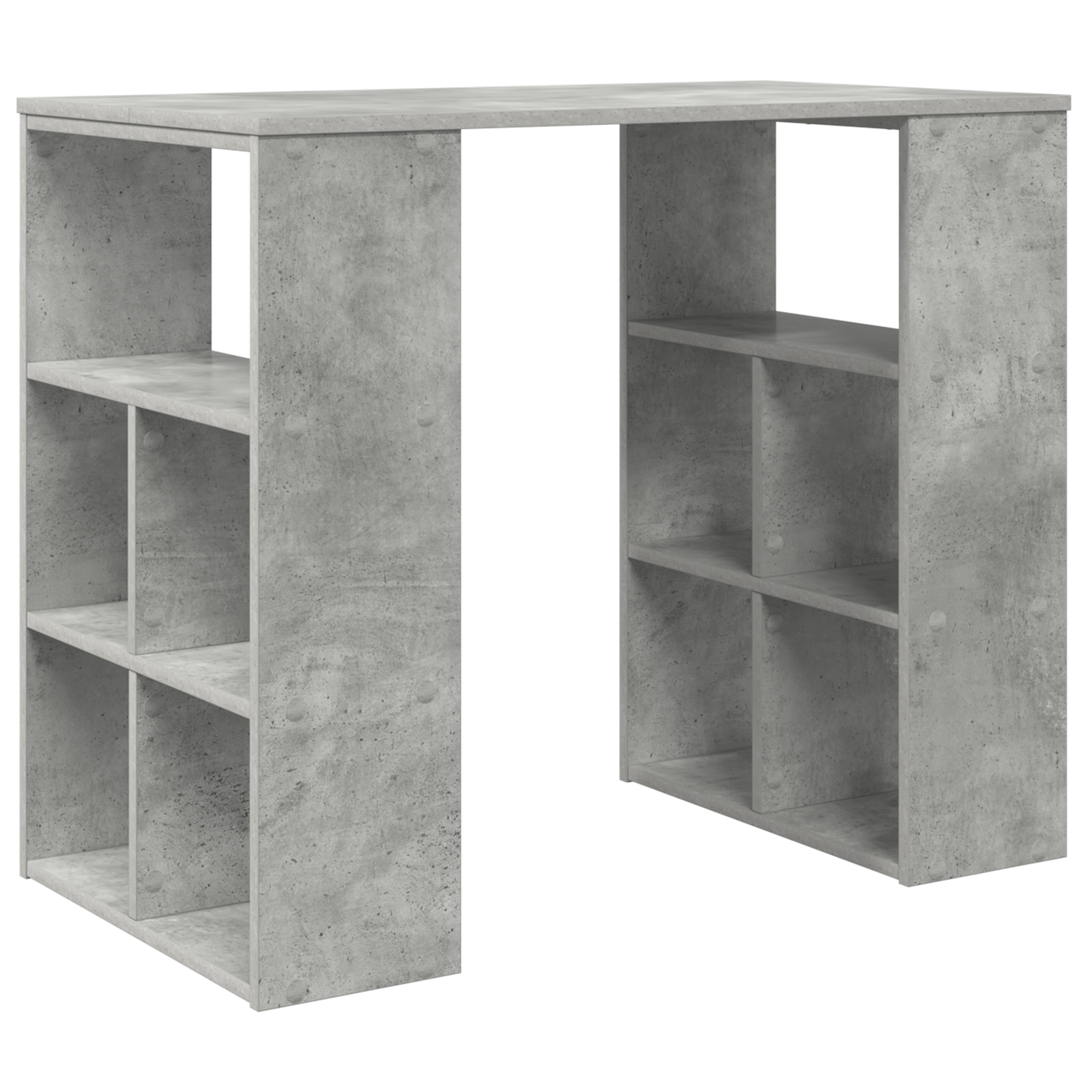 Corner Desk Concrete grey Particle board Medium Storage - Image 2