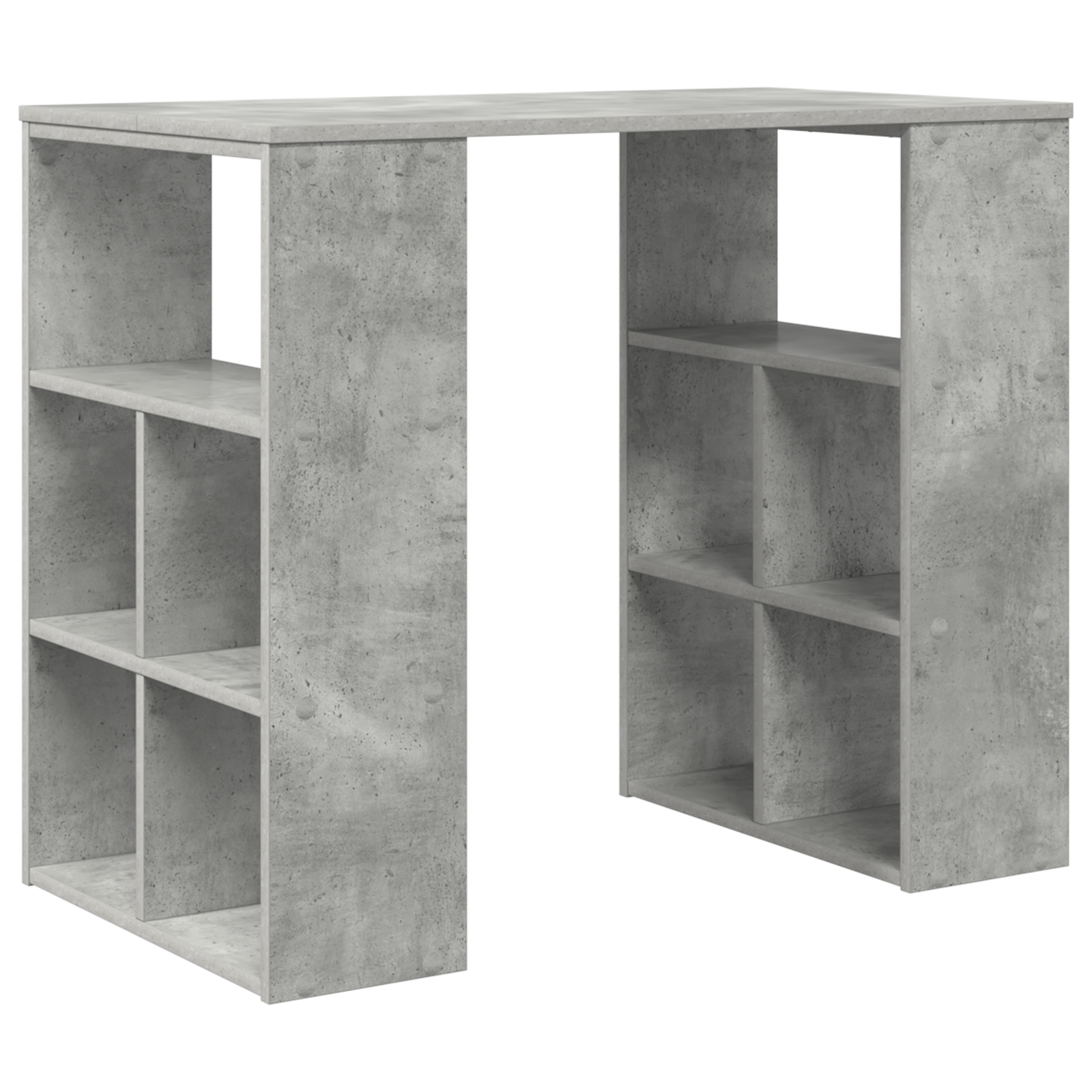 Corner Desk Concrete grey Particle board Medium Storage - Image 6