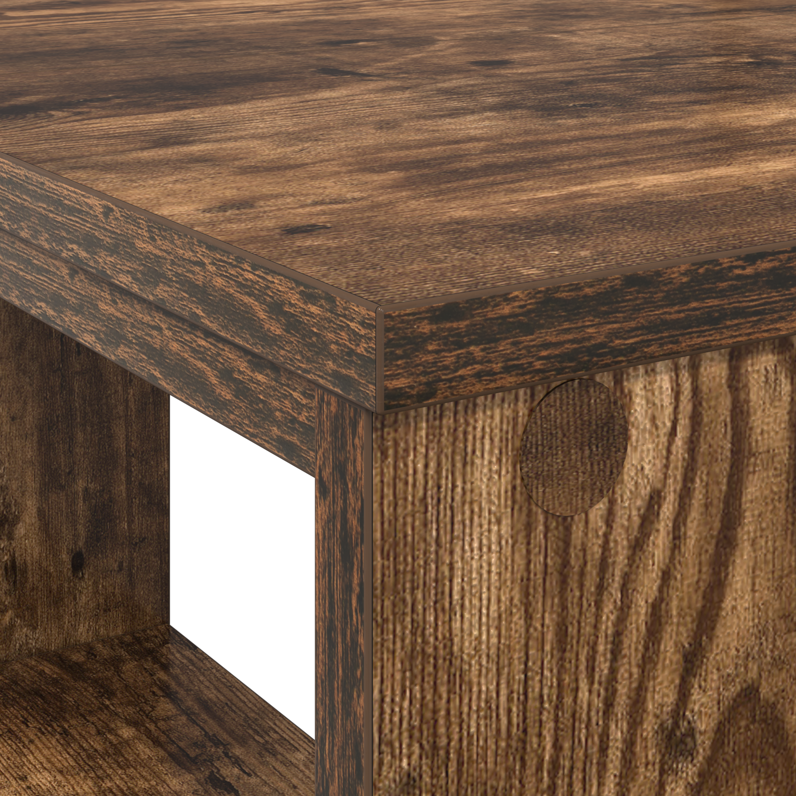 Corner Desk Smoked oak Engineered wood Medium Corner Desk - Image 7