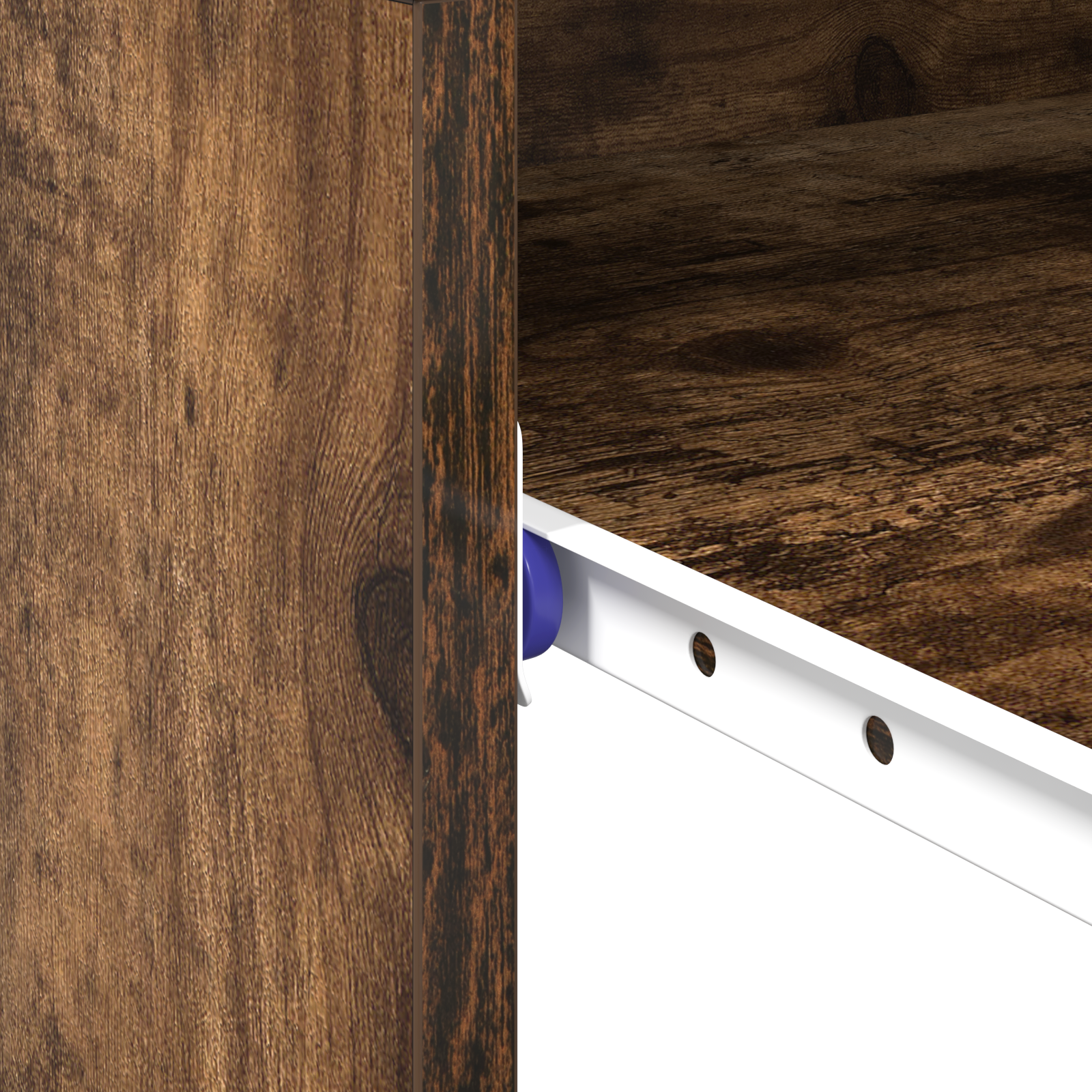 Computer Desk Smoked oak Particle board Compact Simple - Image 9