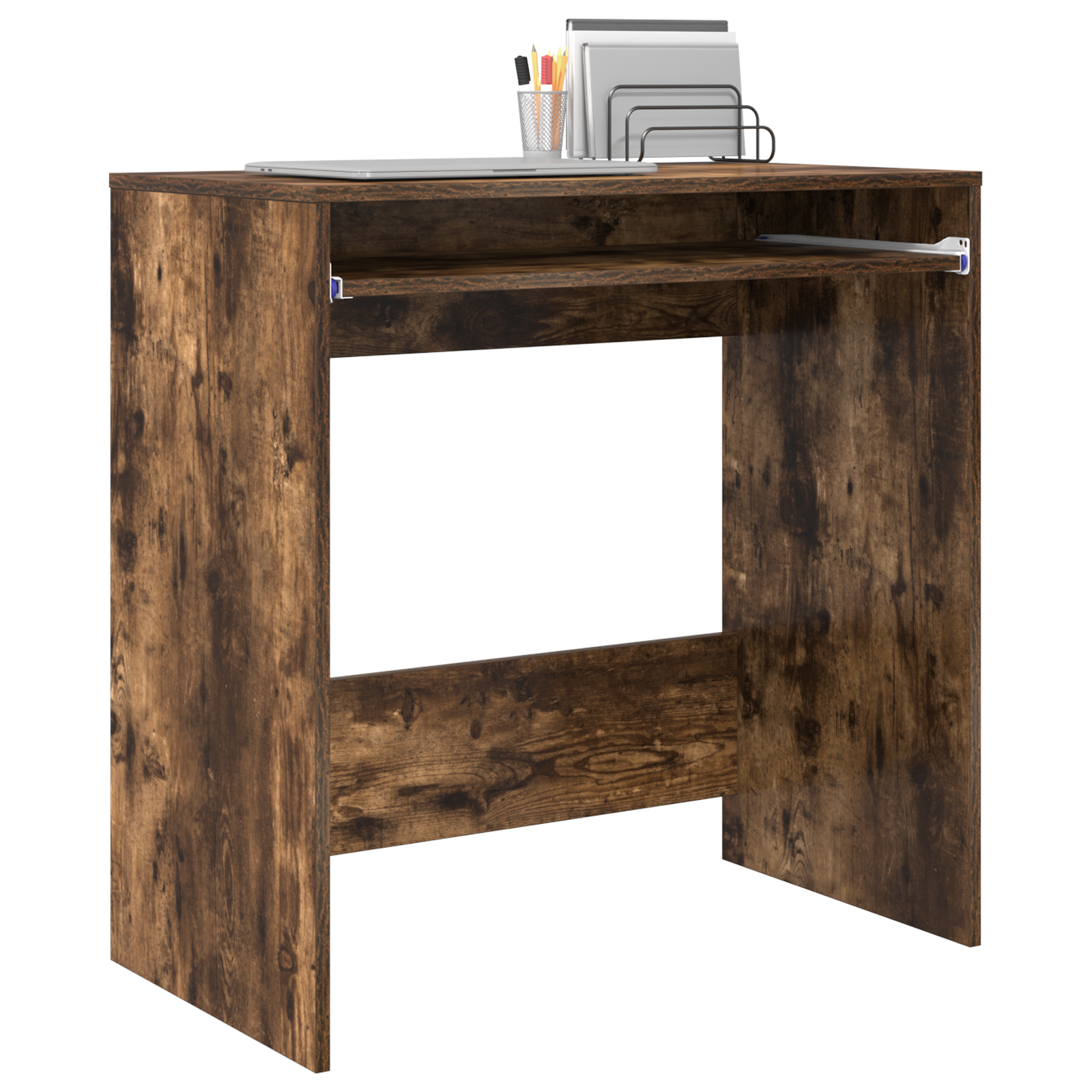 Computer Desk Smoked oak Particle board Compact Simple - Image 3